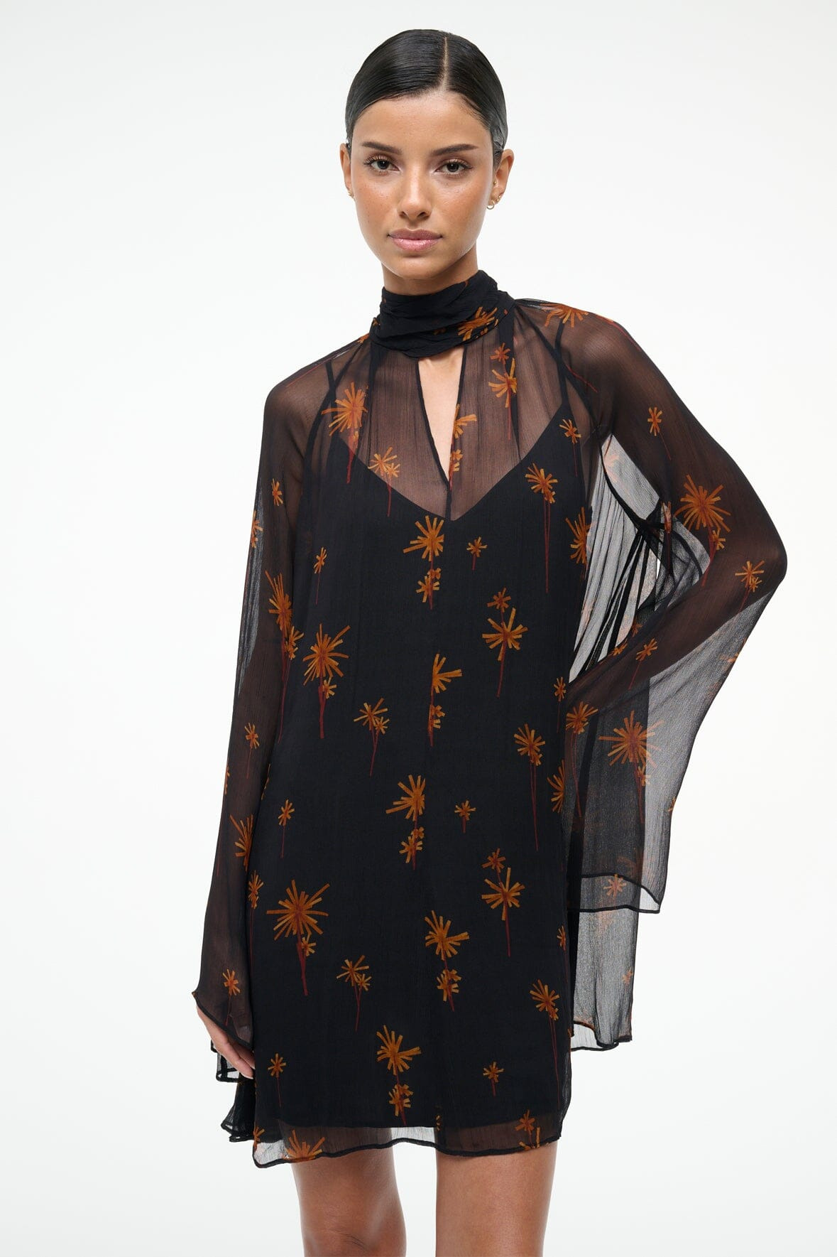 STAUD ESTHER MINI DRESS AUTUMN NIGHT - 3