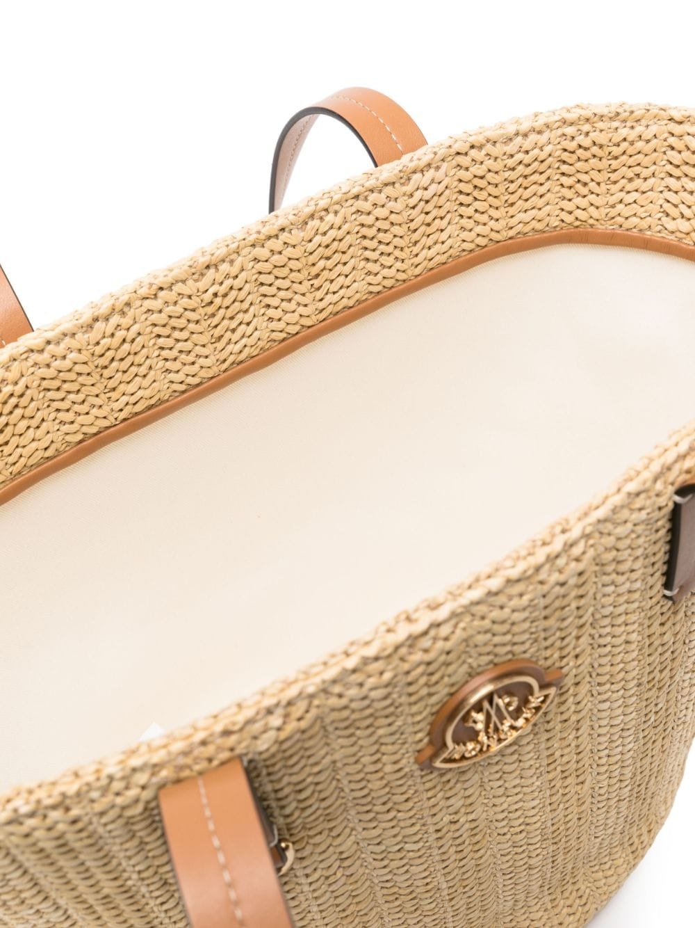 small Hubba raffia tote bag - 5