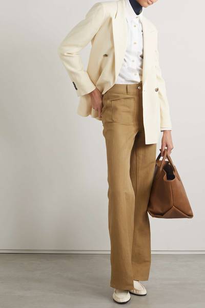 Loro Piana Danbeth linen and cotton-blend canvas straight-leg pants outlook
