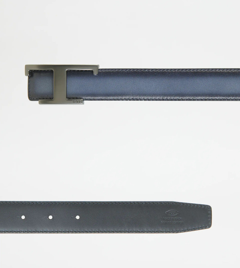 Tod's REVERSIBLE BELT IN LEATHER - LIGHT BLUE outlook