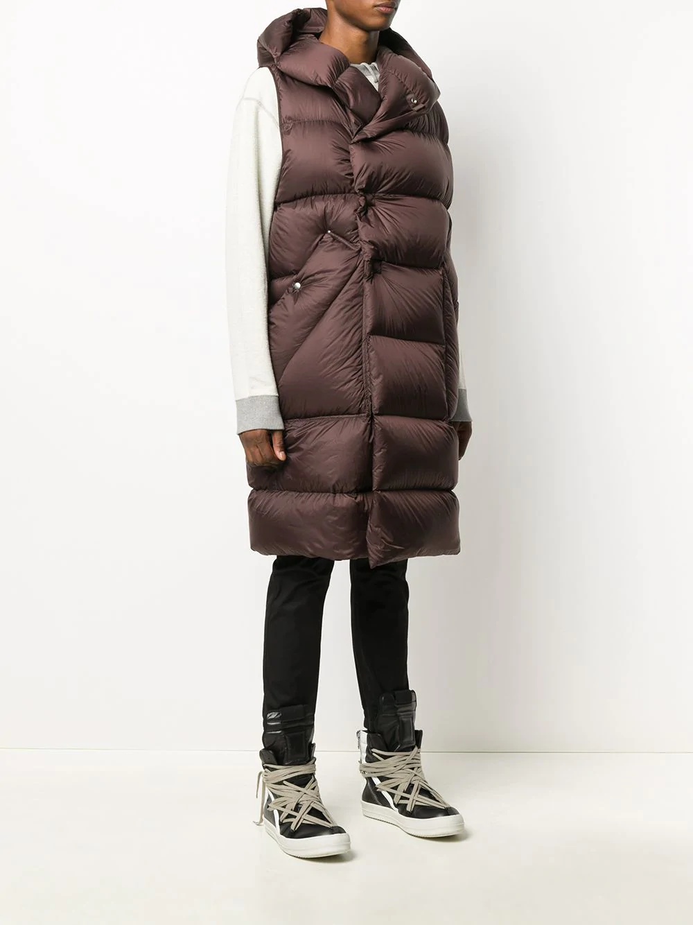 sleeveless padded coat - 3