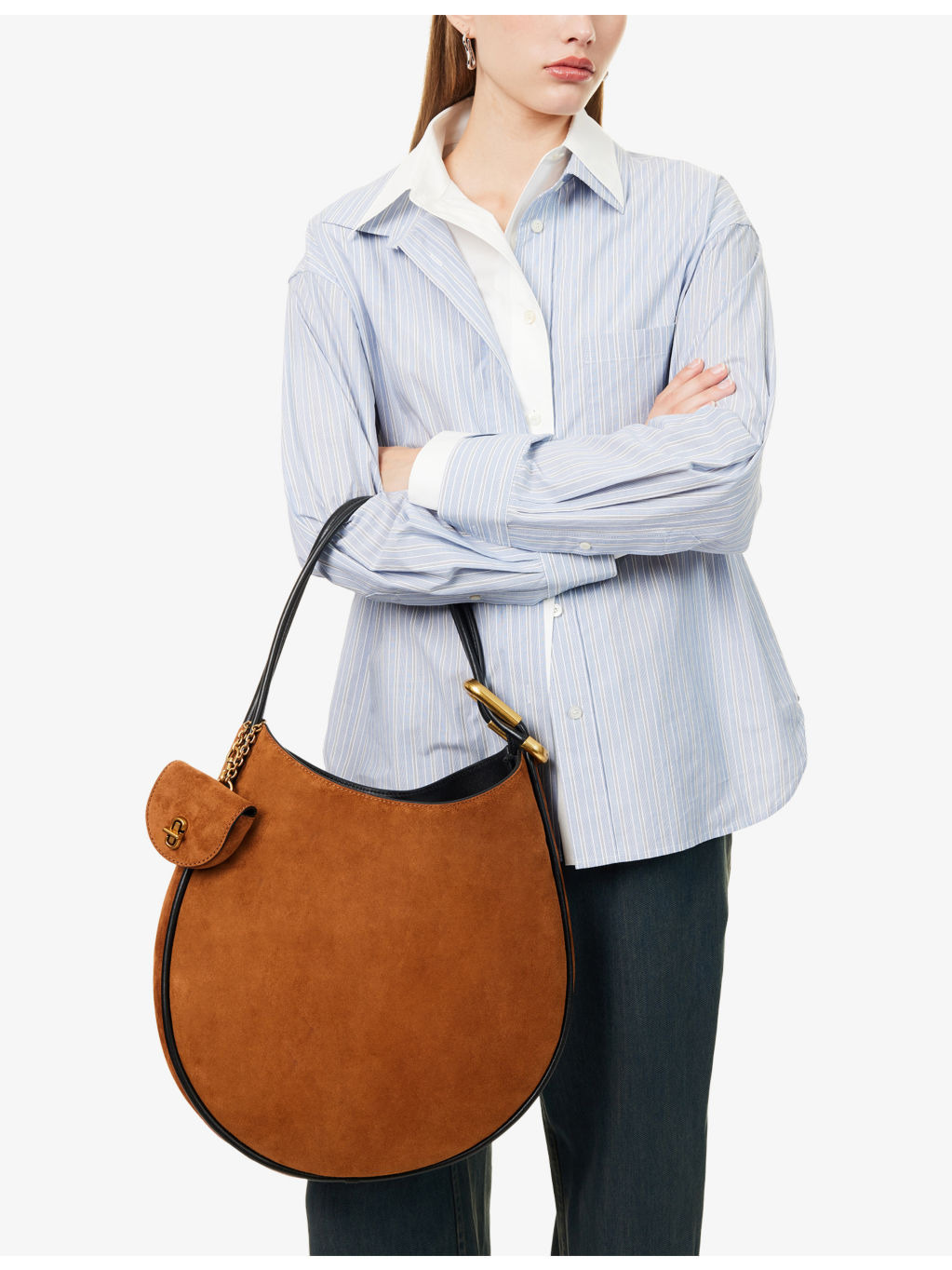 The Large Suede Hobo Bag - 2