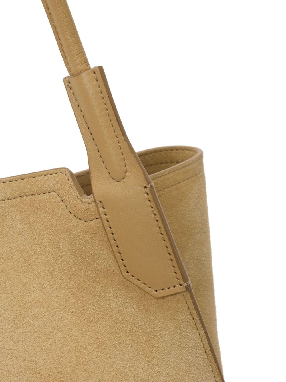 suede panel tote bag - 4