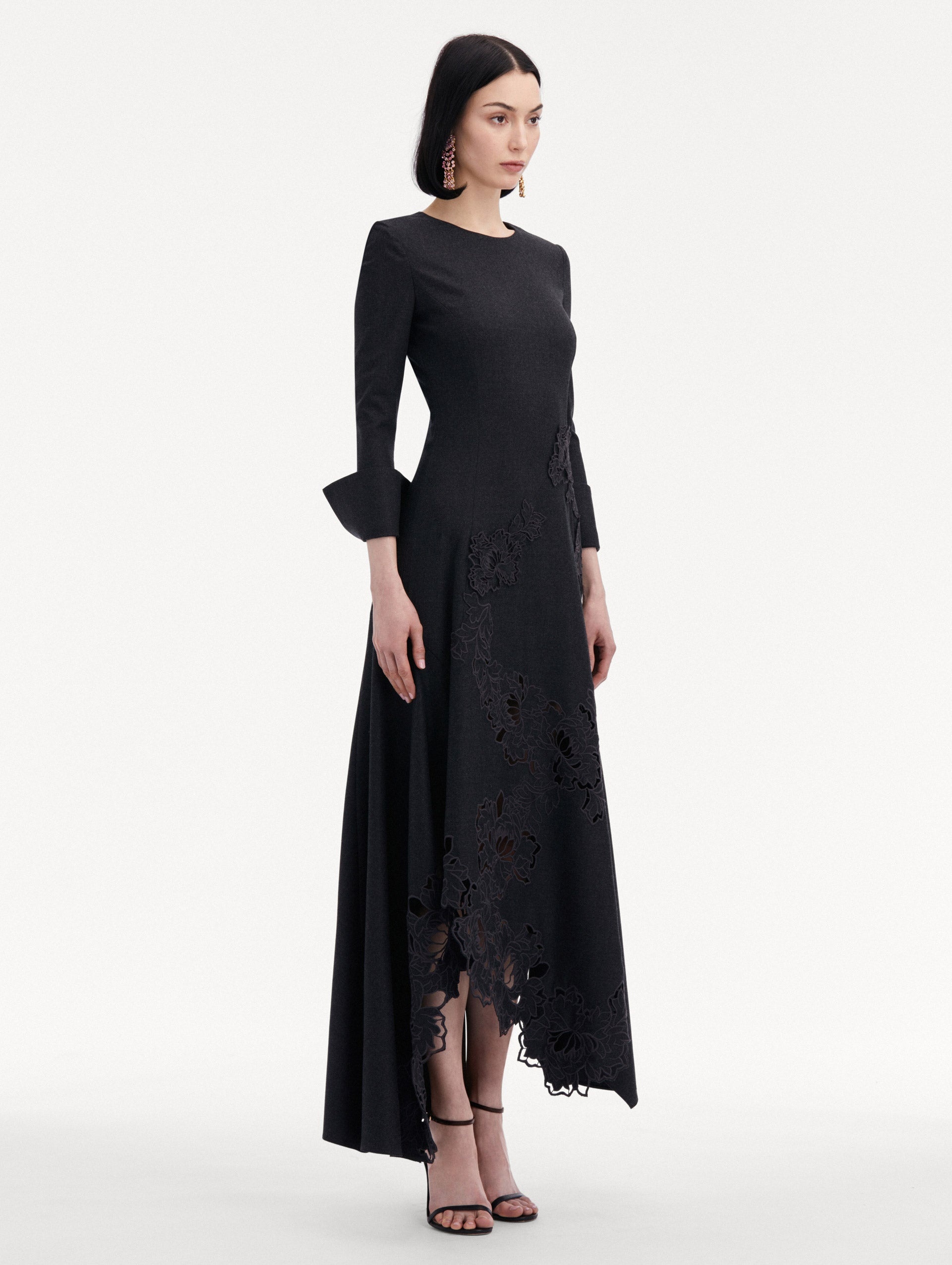 PEONY GUIPURE APPLIQUÉ DRESS - 4
