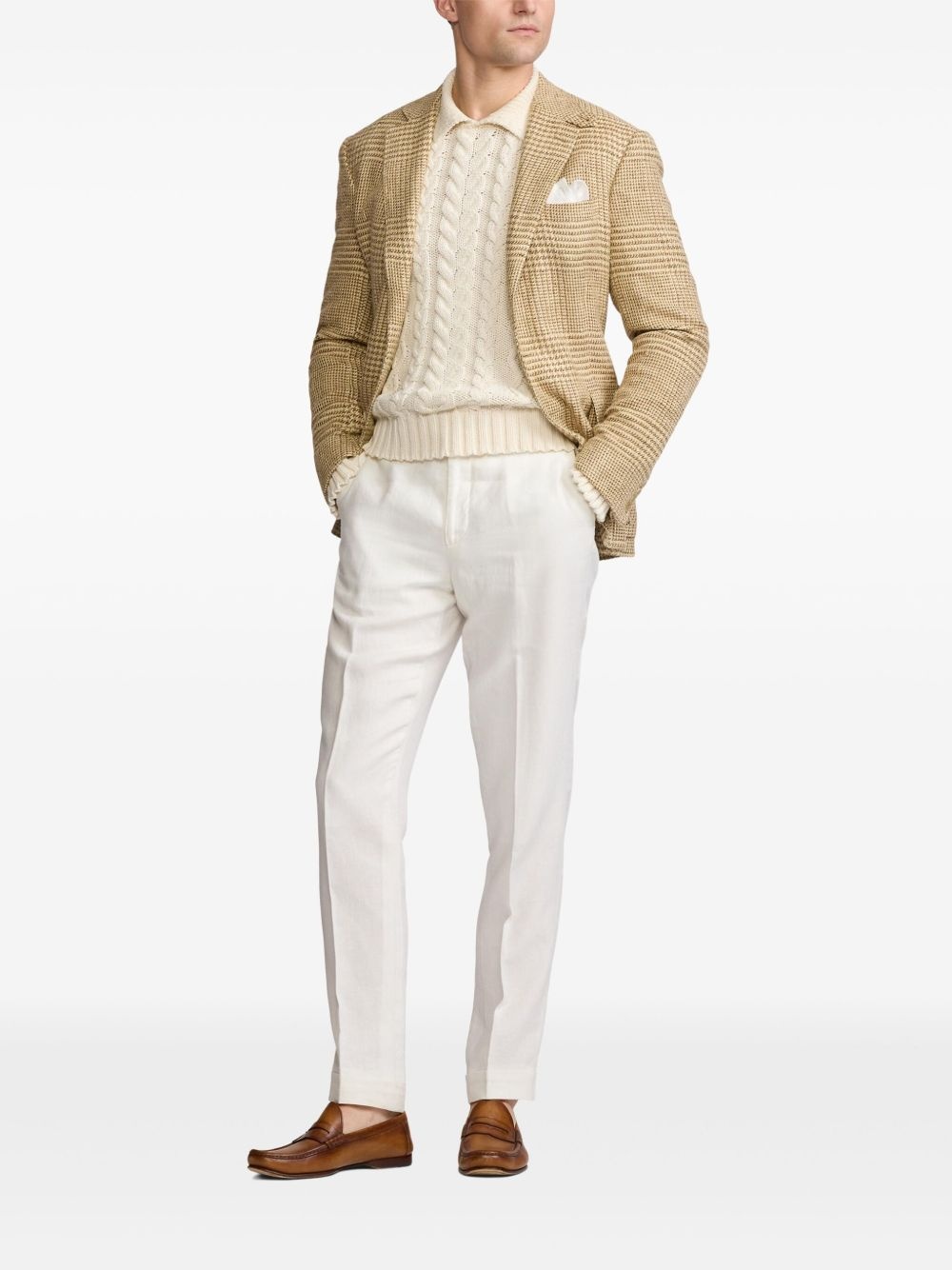 houndstooth-patterned blazer - 2