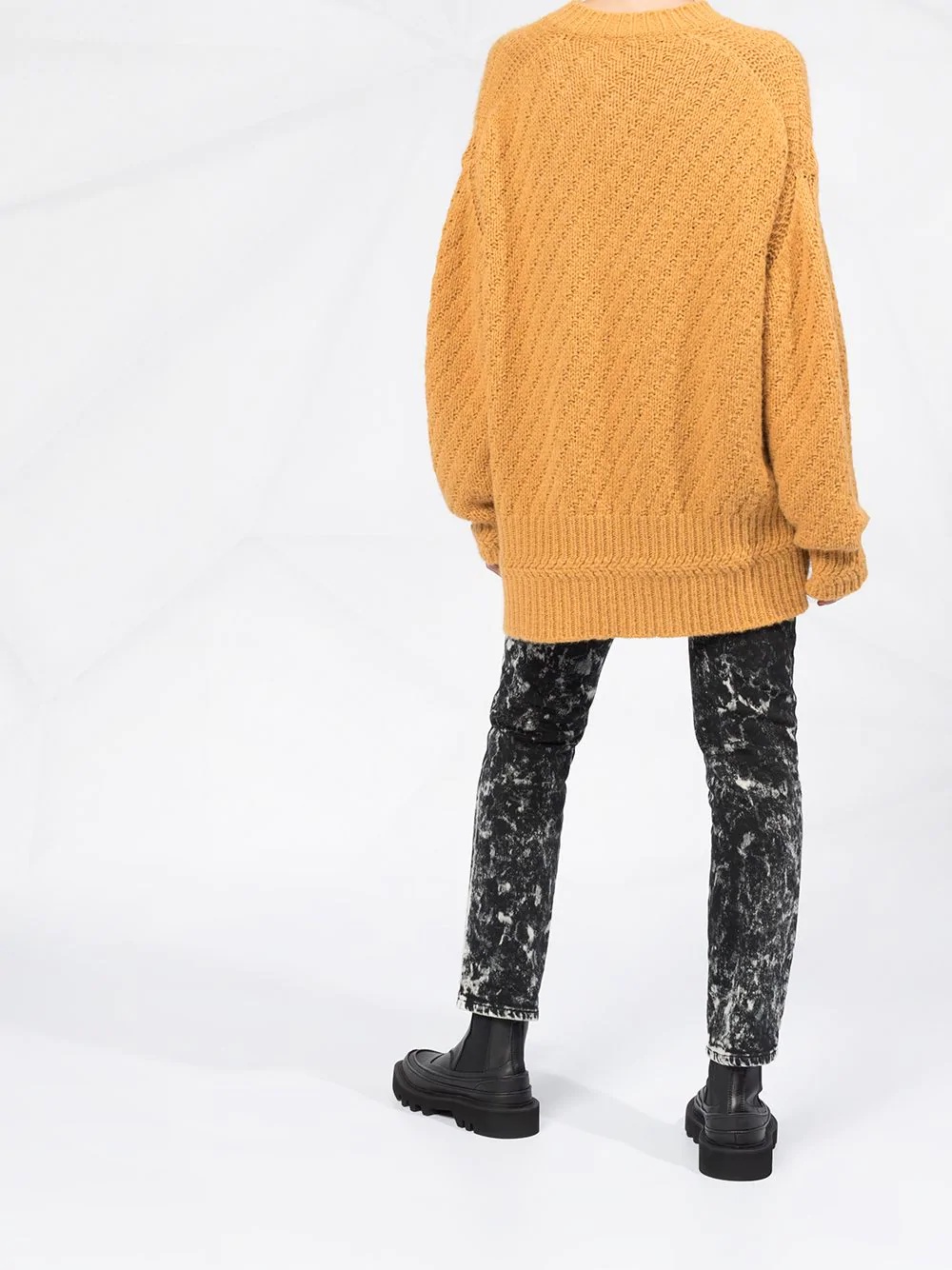 oversized V-neck jumper - 6