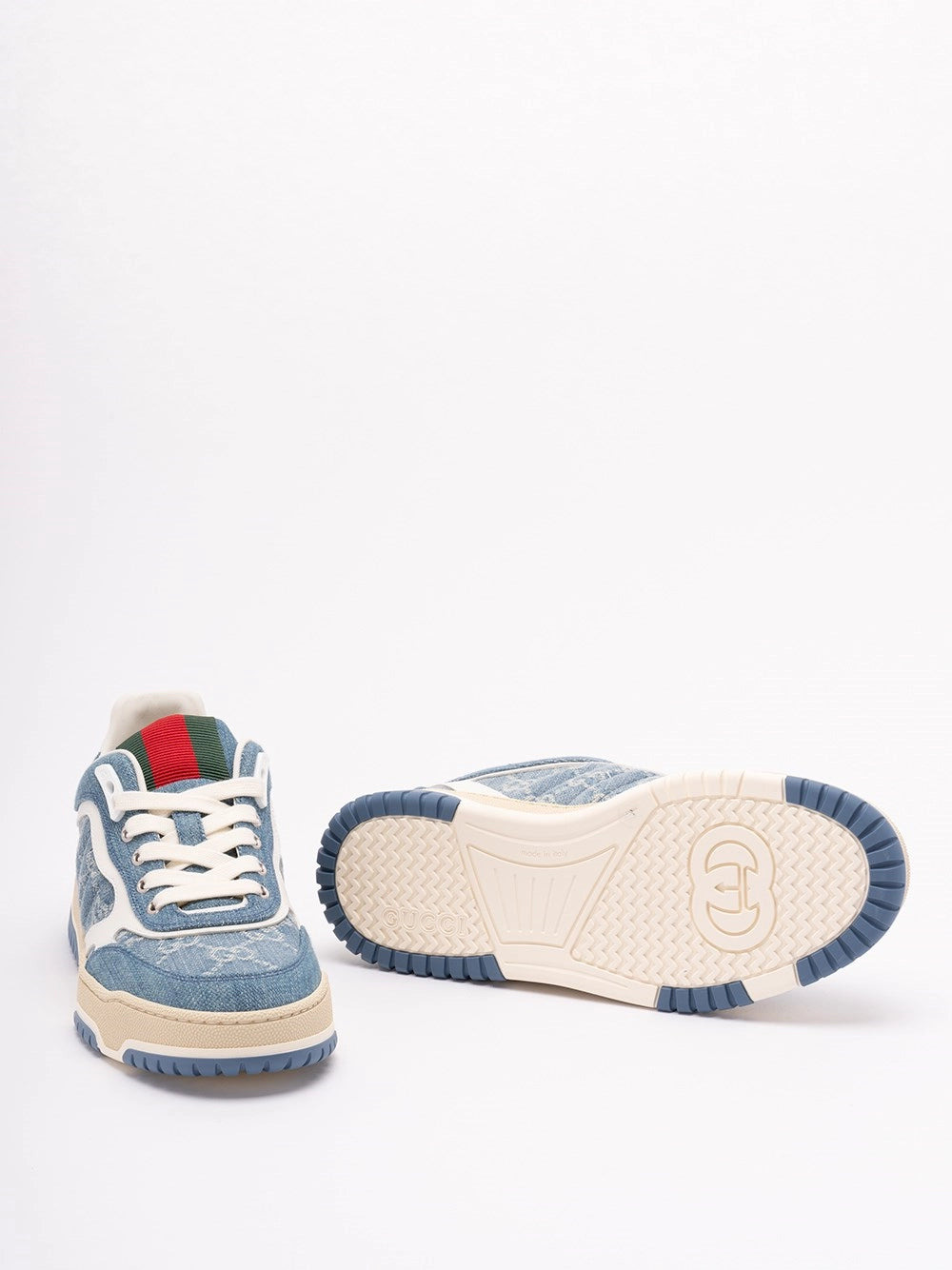 Gucci Women `Re-Web` Denim Sneakers - 4