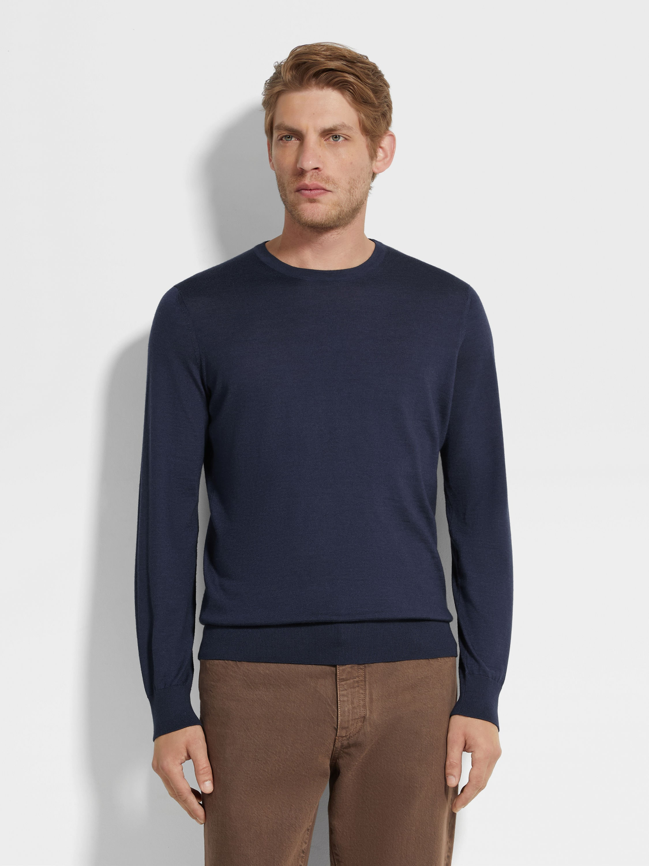 INK BLUE MÉLANGE CASHSETA CREWNECK - 4