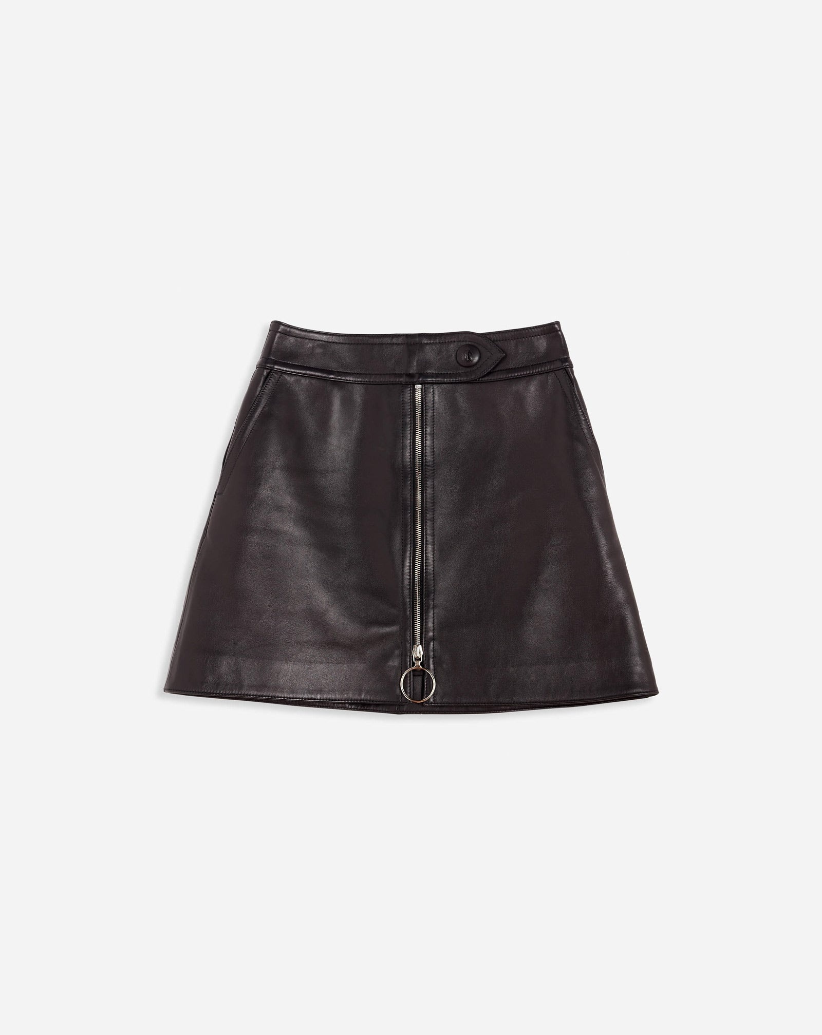 LEATHER MINI SKIRT - 1