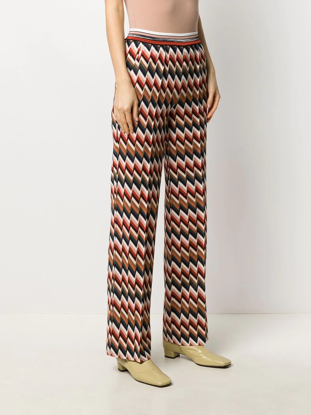 zigzag knit trousers - 3