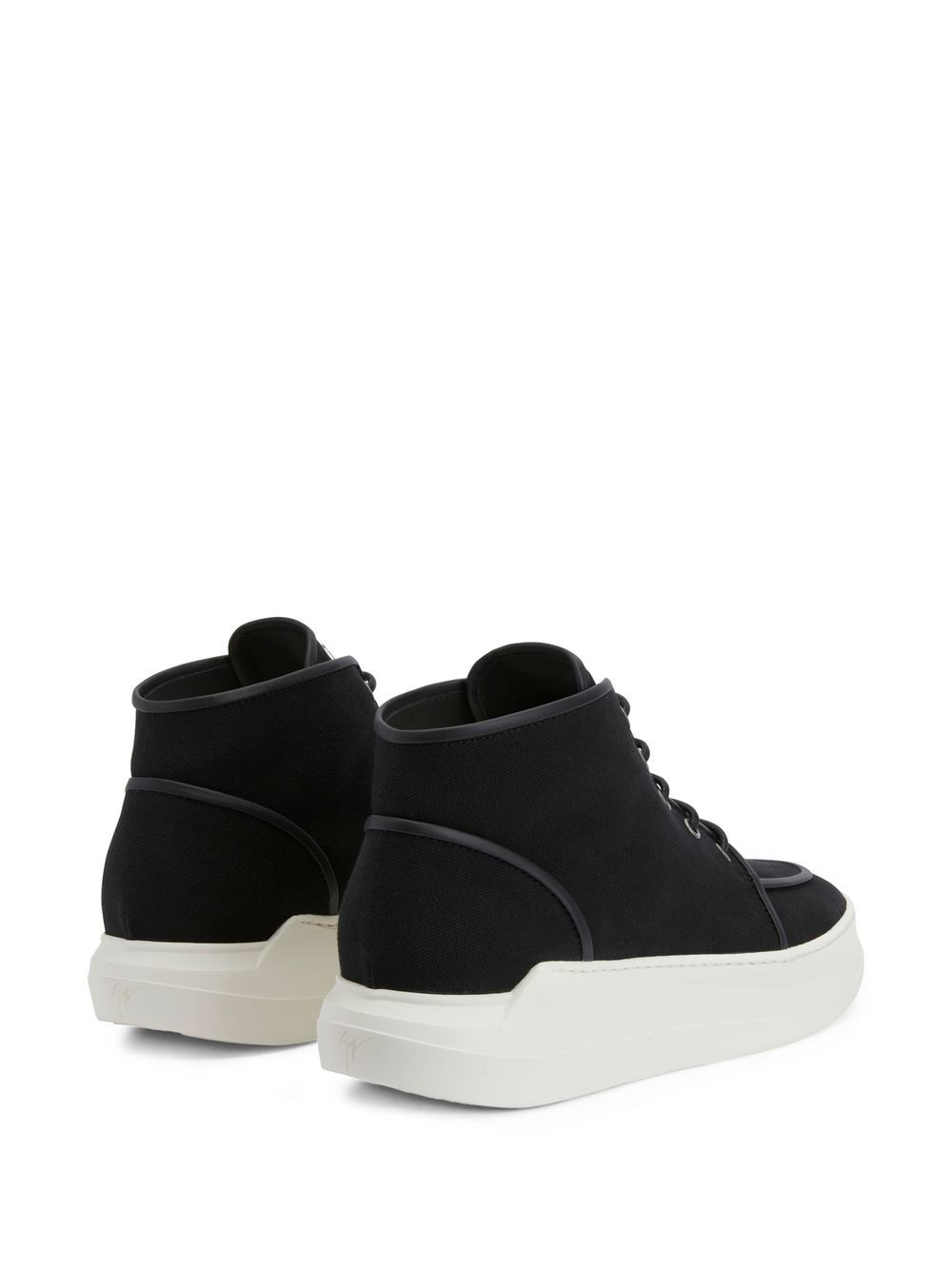 lace-up high-top sneakers - 3