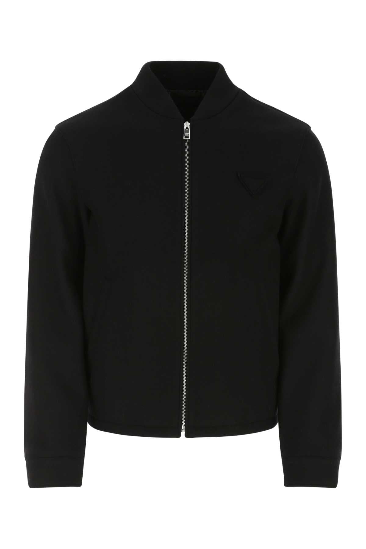 Prada Men Black Felt Jacket - 1