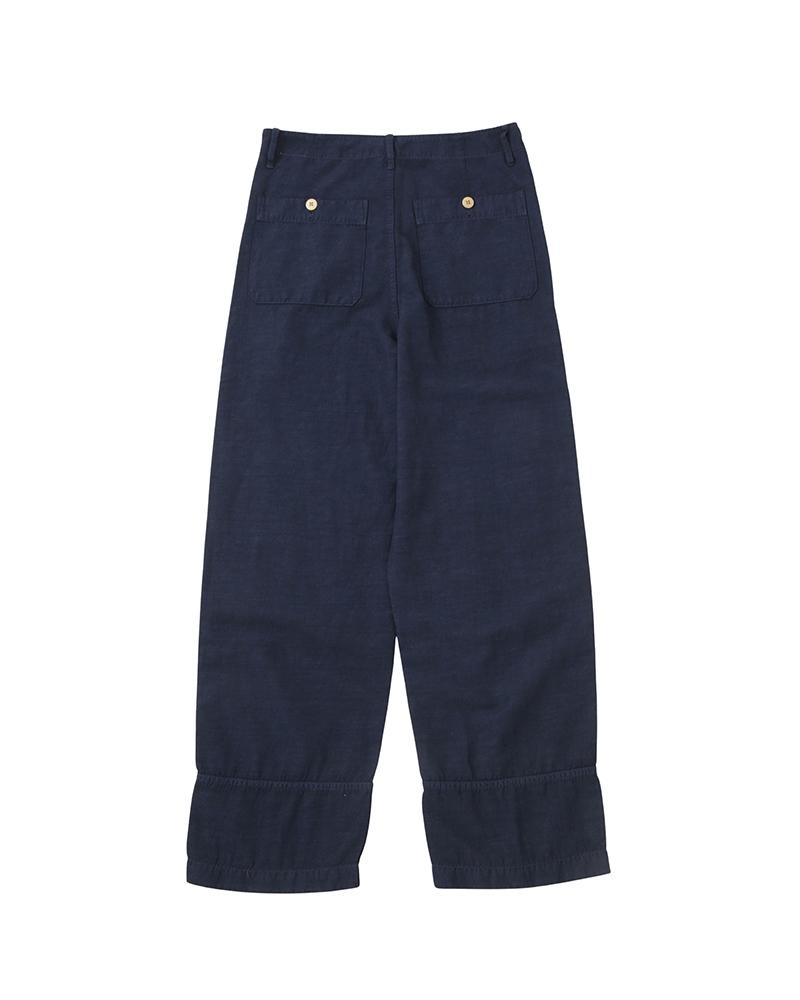 EX WIDE CHINO PANTS NAVY - 2