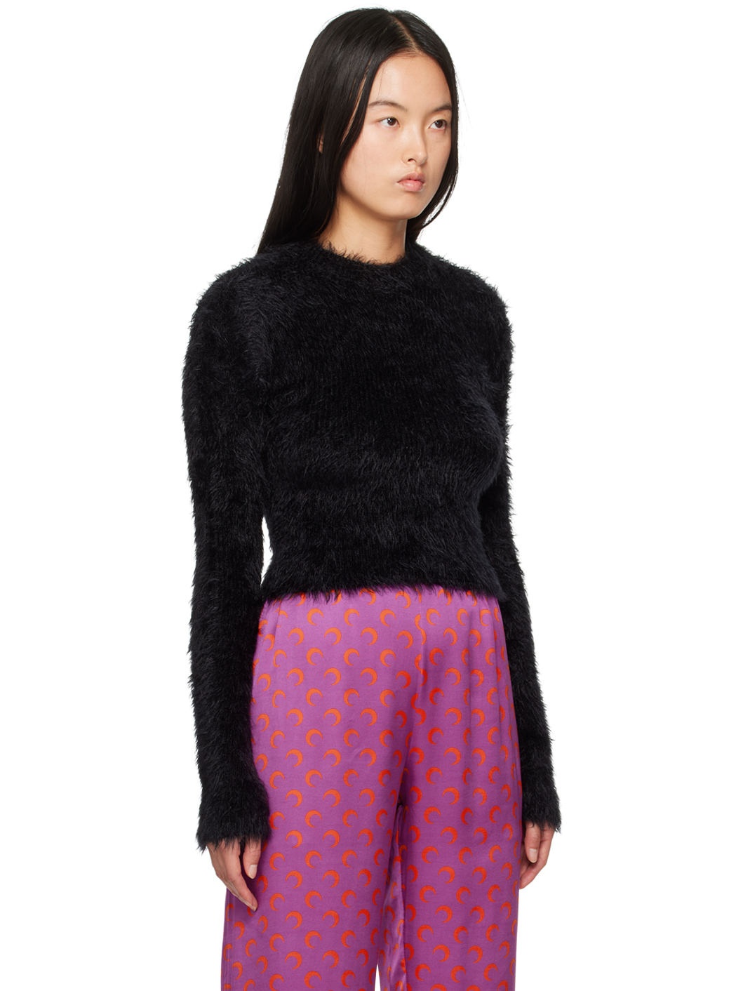 Black Wild Puffy Sweater - 2