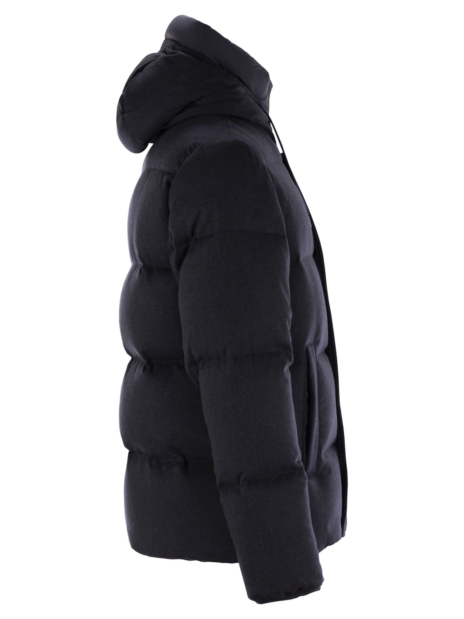 Herno Men Bomper Uin Cashmere And Silk Down Jacket - 3