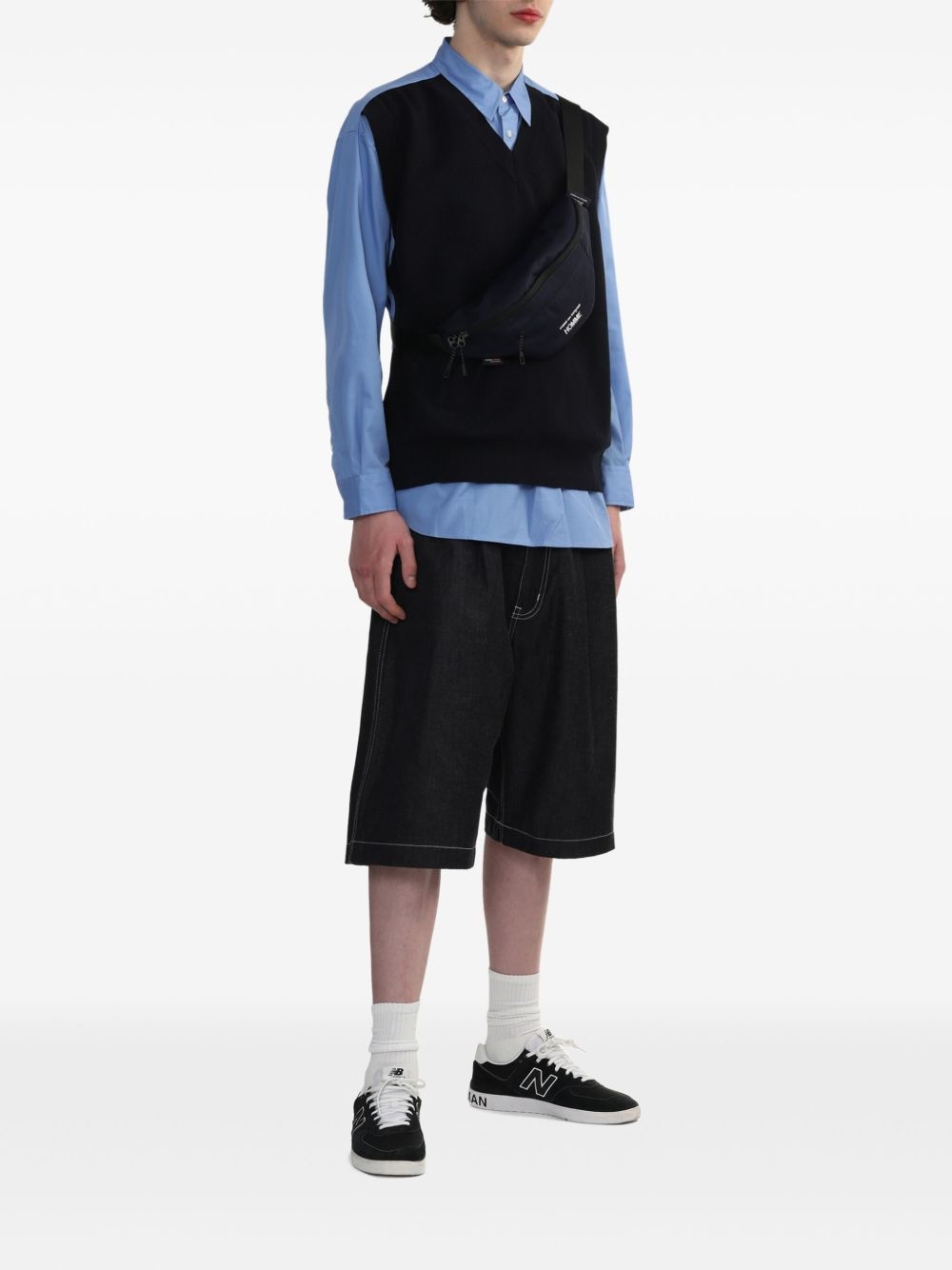 logo-print messenger bag - 2