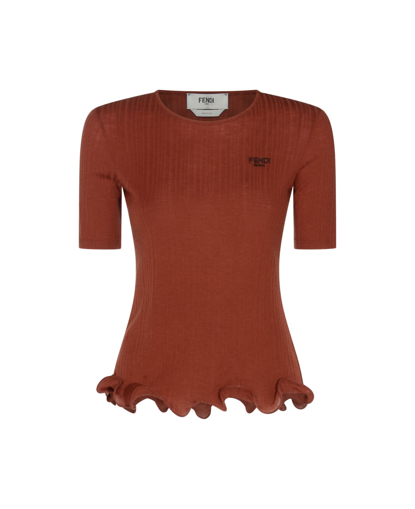 Rust Wool Knitwear - 1
