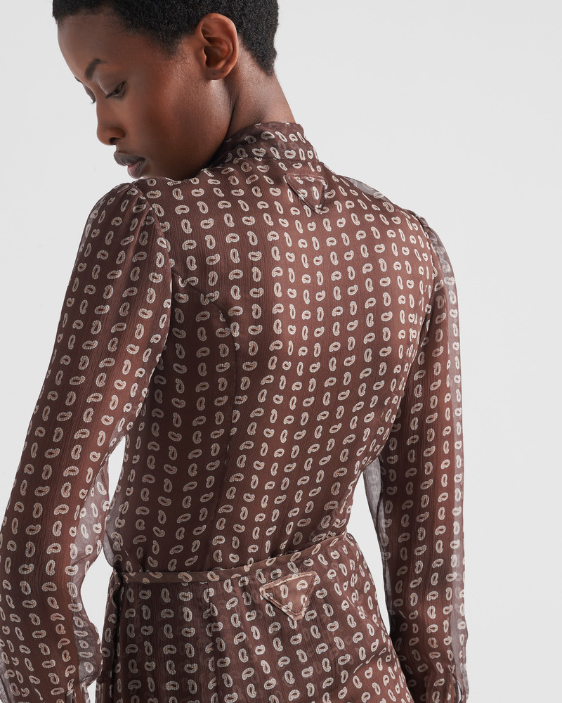 Printed chiffon midi-skirt 6