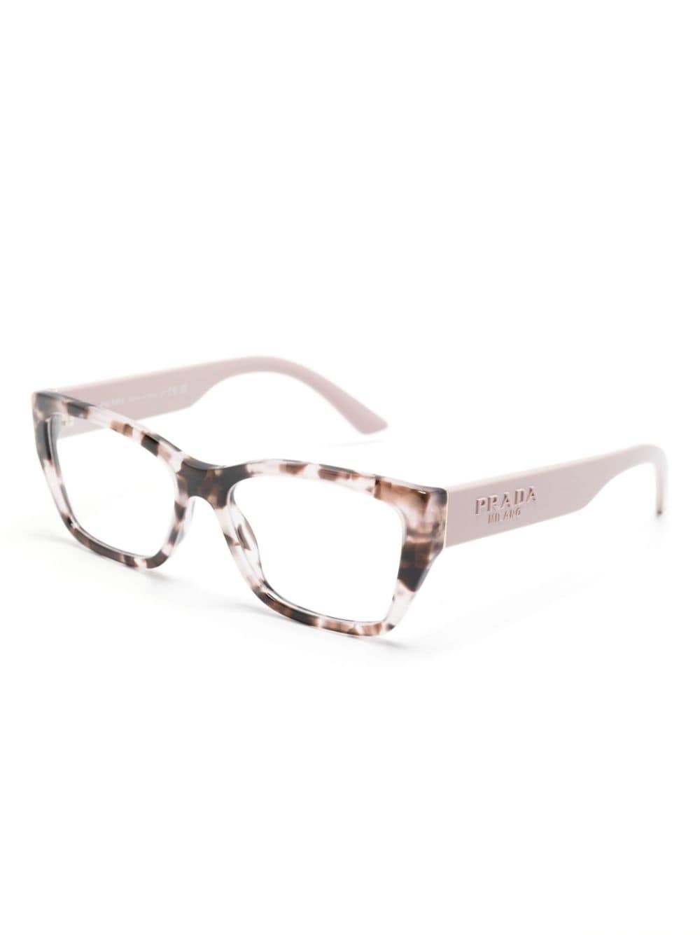 colour-block square-frame glasses - 2