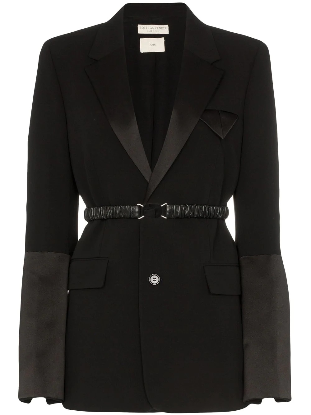 belted detail blazer - 1