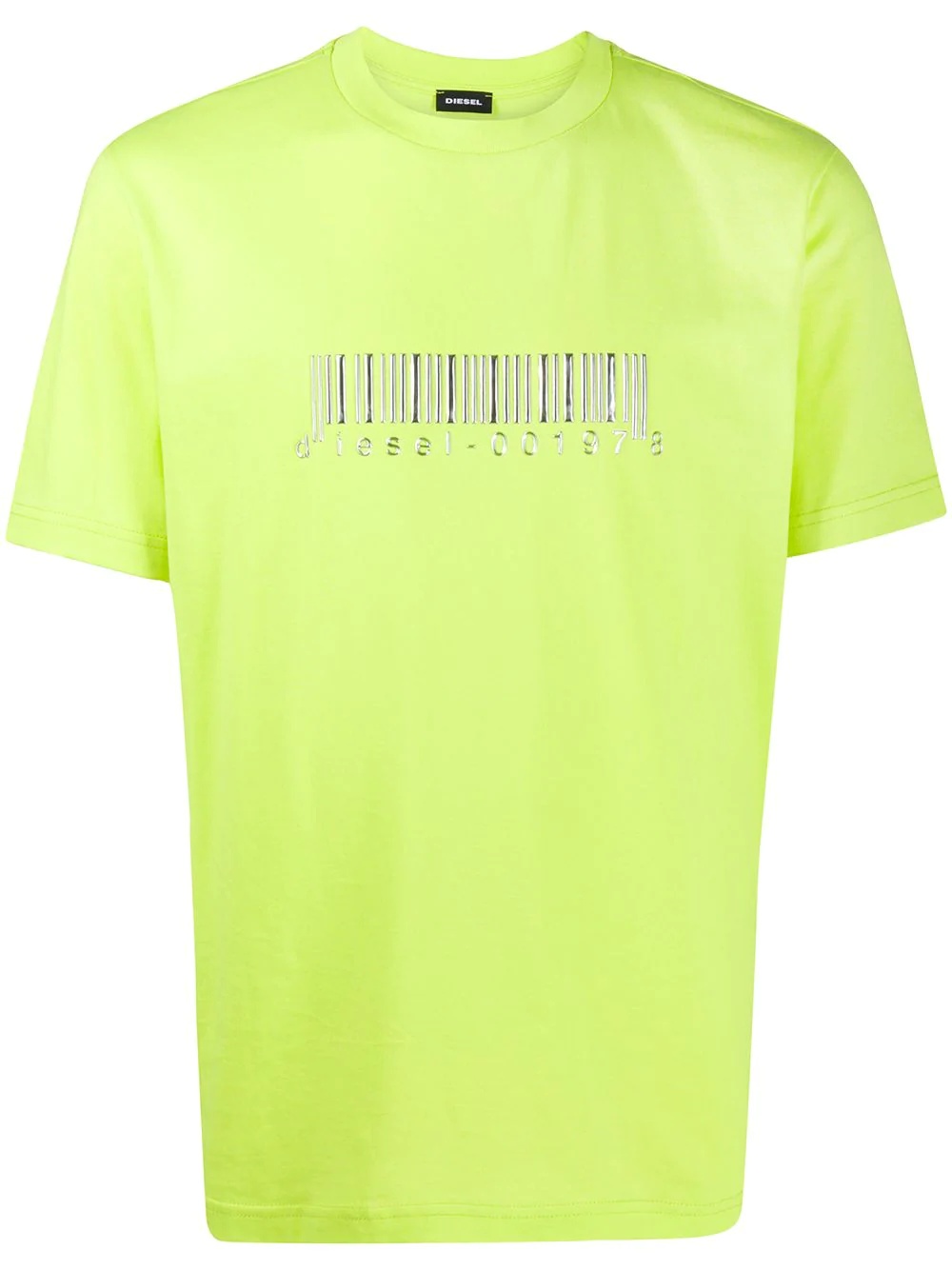 barcode print T-shirt  - 1