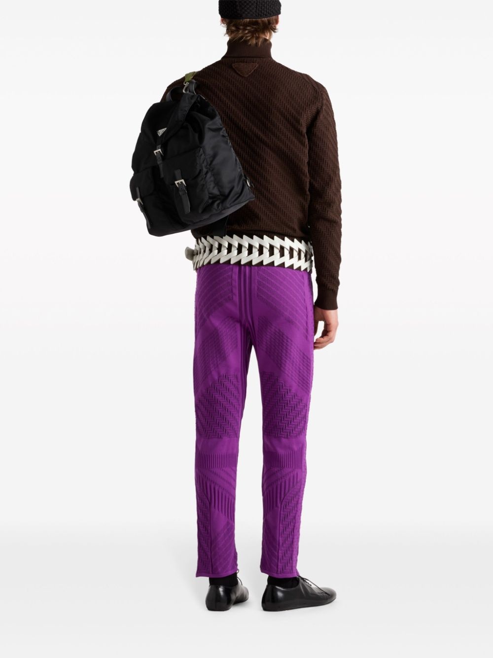 turtleneck nylon sweater - 3