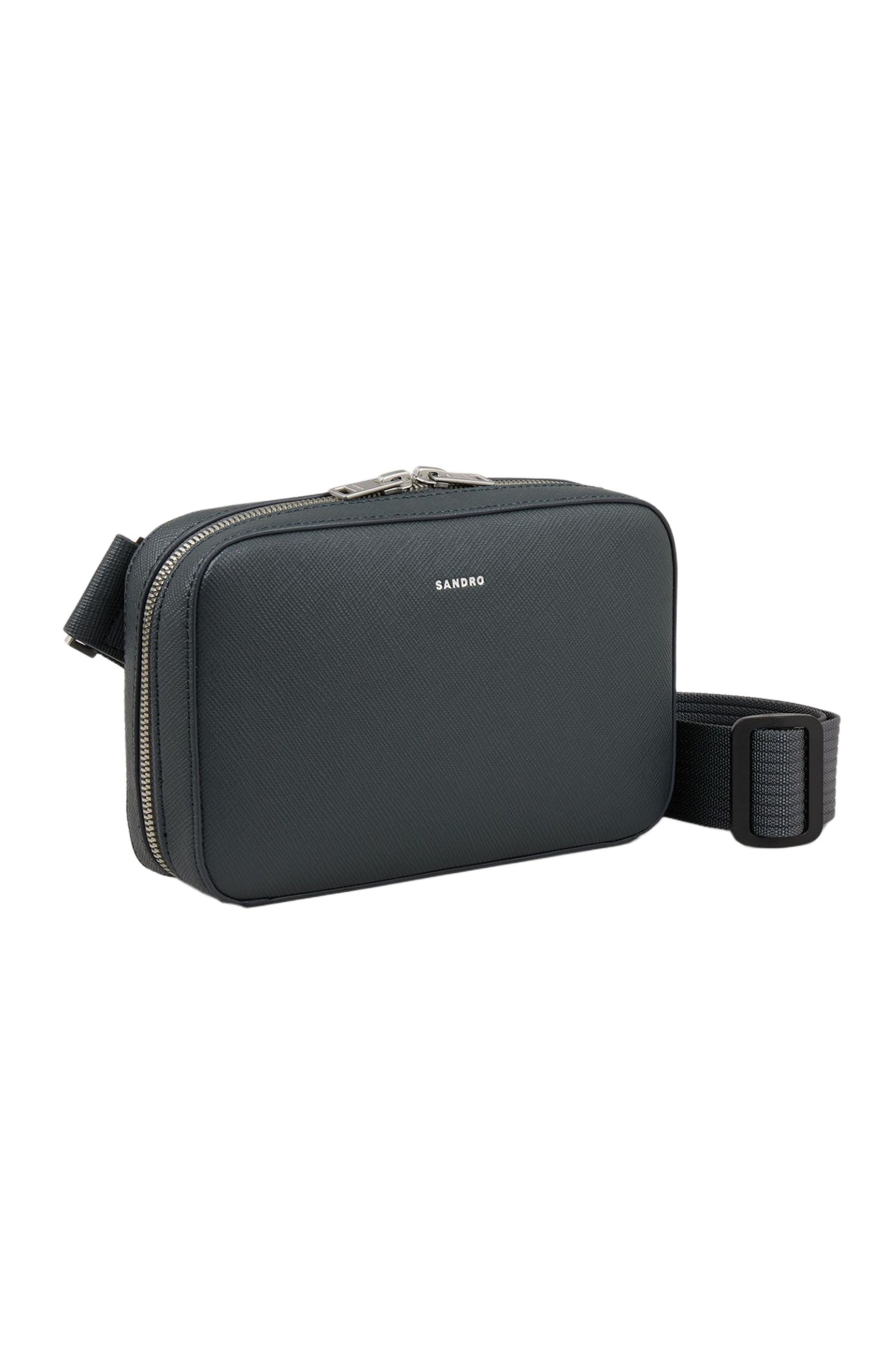 SANDRO Small reconstitued leather bag in Steel at Nordstrom - 3