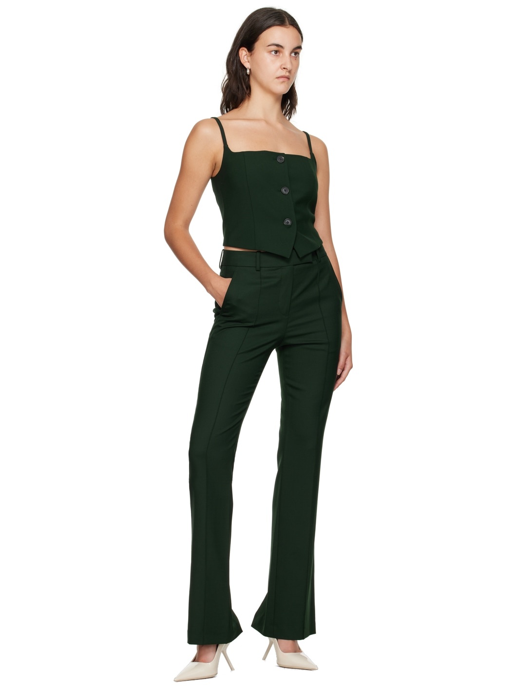 Green Cigarette Trousers - 4