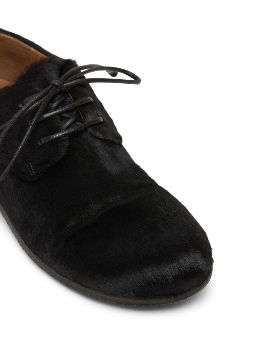 calf hair leather derby shoes - 4