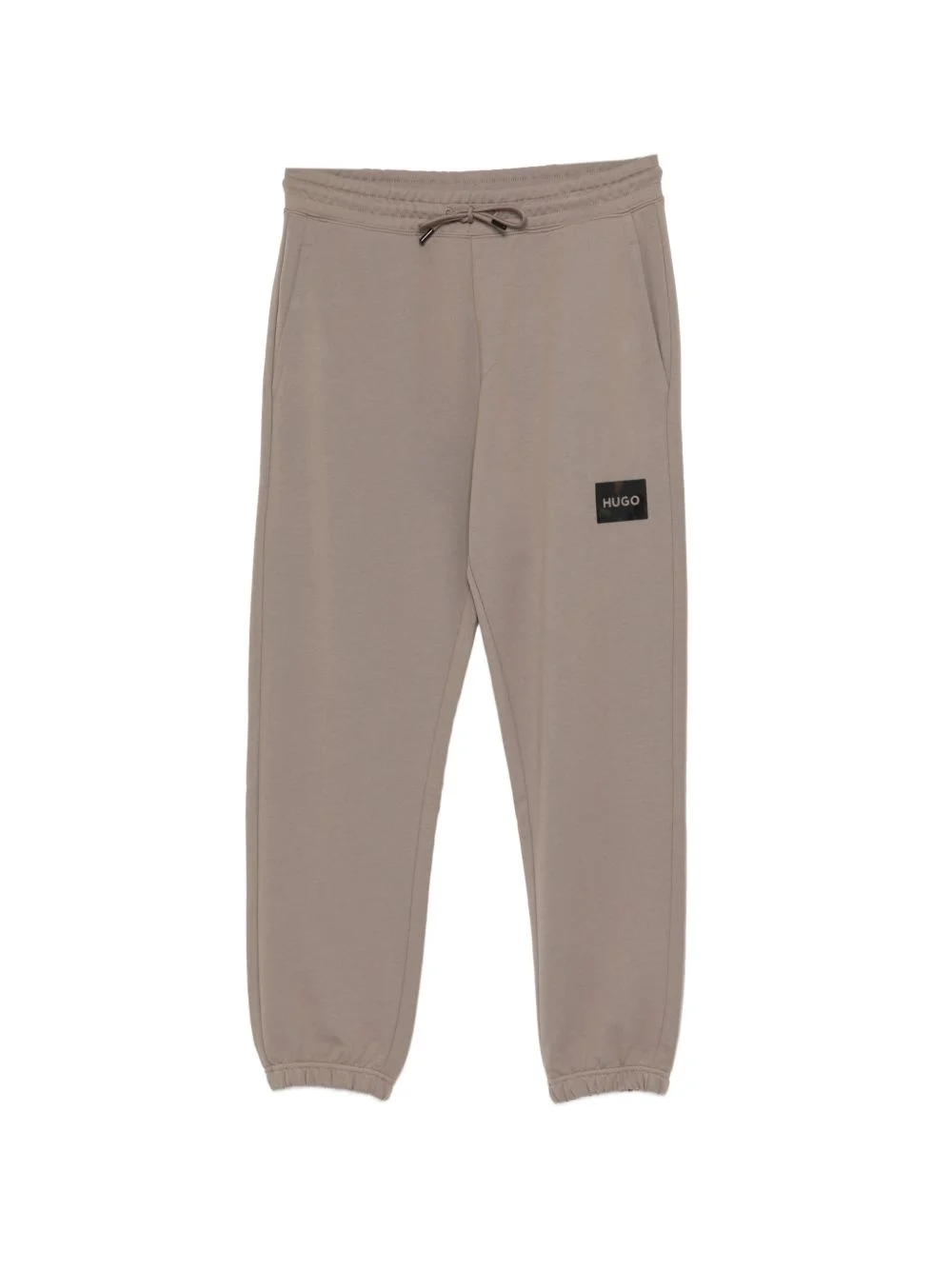 drawstring logo patch trousers - 1