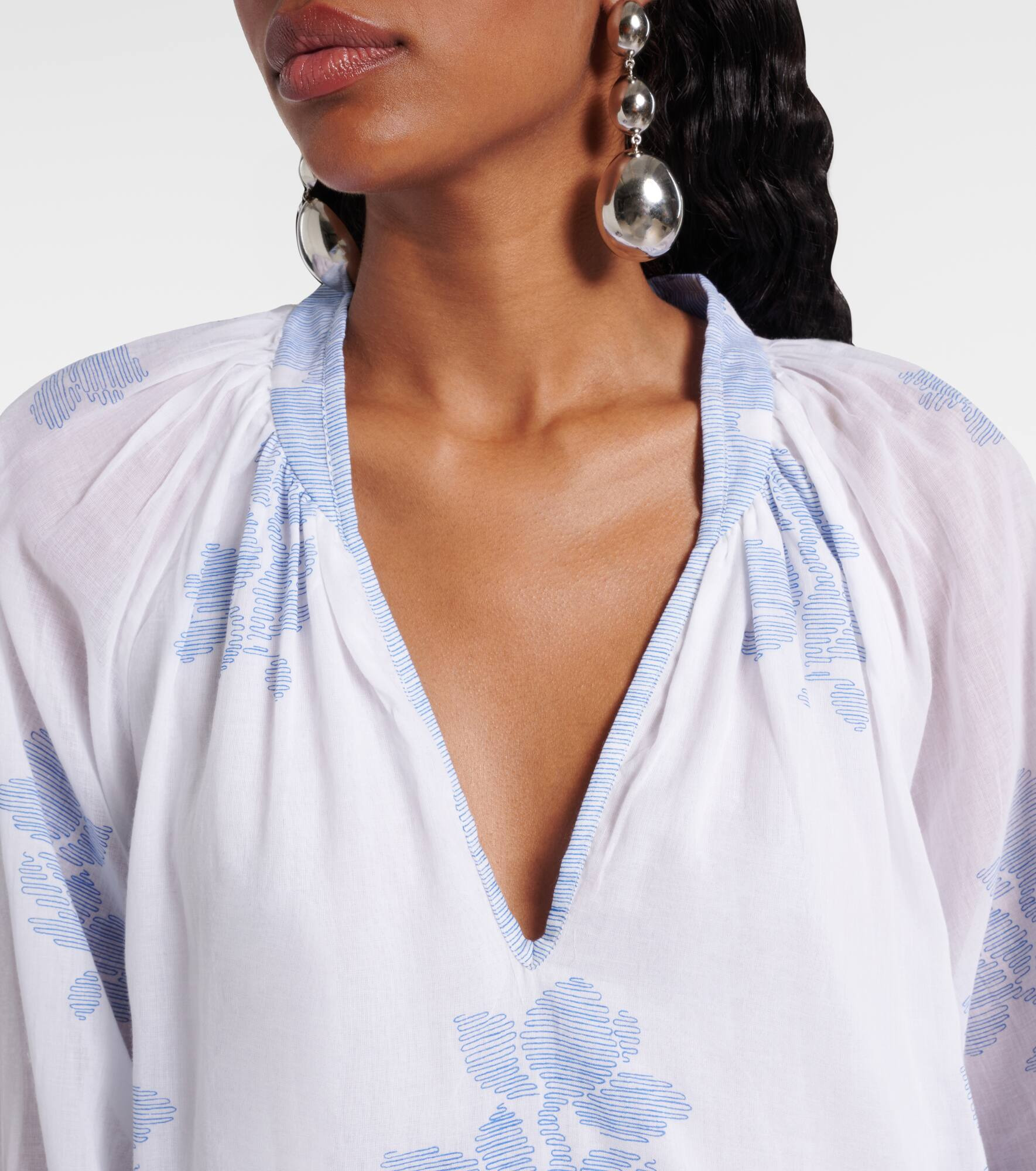 Floral cotton minidress - 4