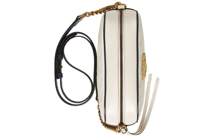 (WMNS) Gucci GG Marmont Series Single-Shoulder Bag Small-Size White 447632-0OLFX-9085 - 4