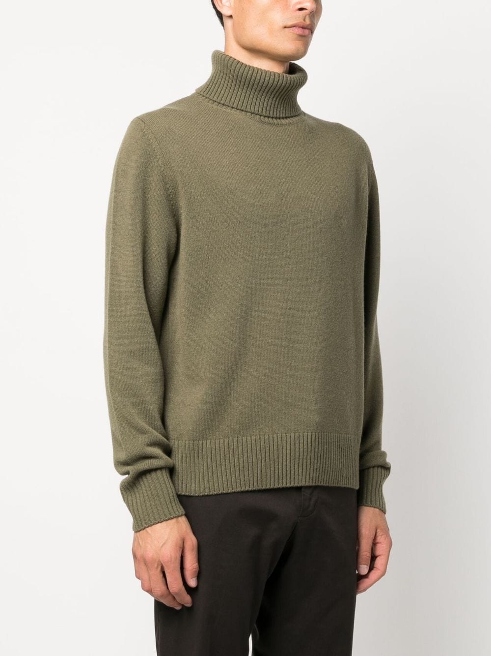 roll-neck wool knit jumper - 3