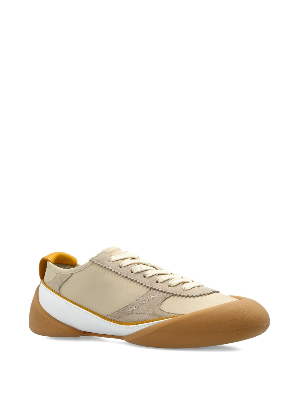 leather panelled sneakers - 2