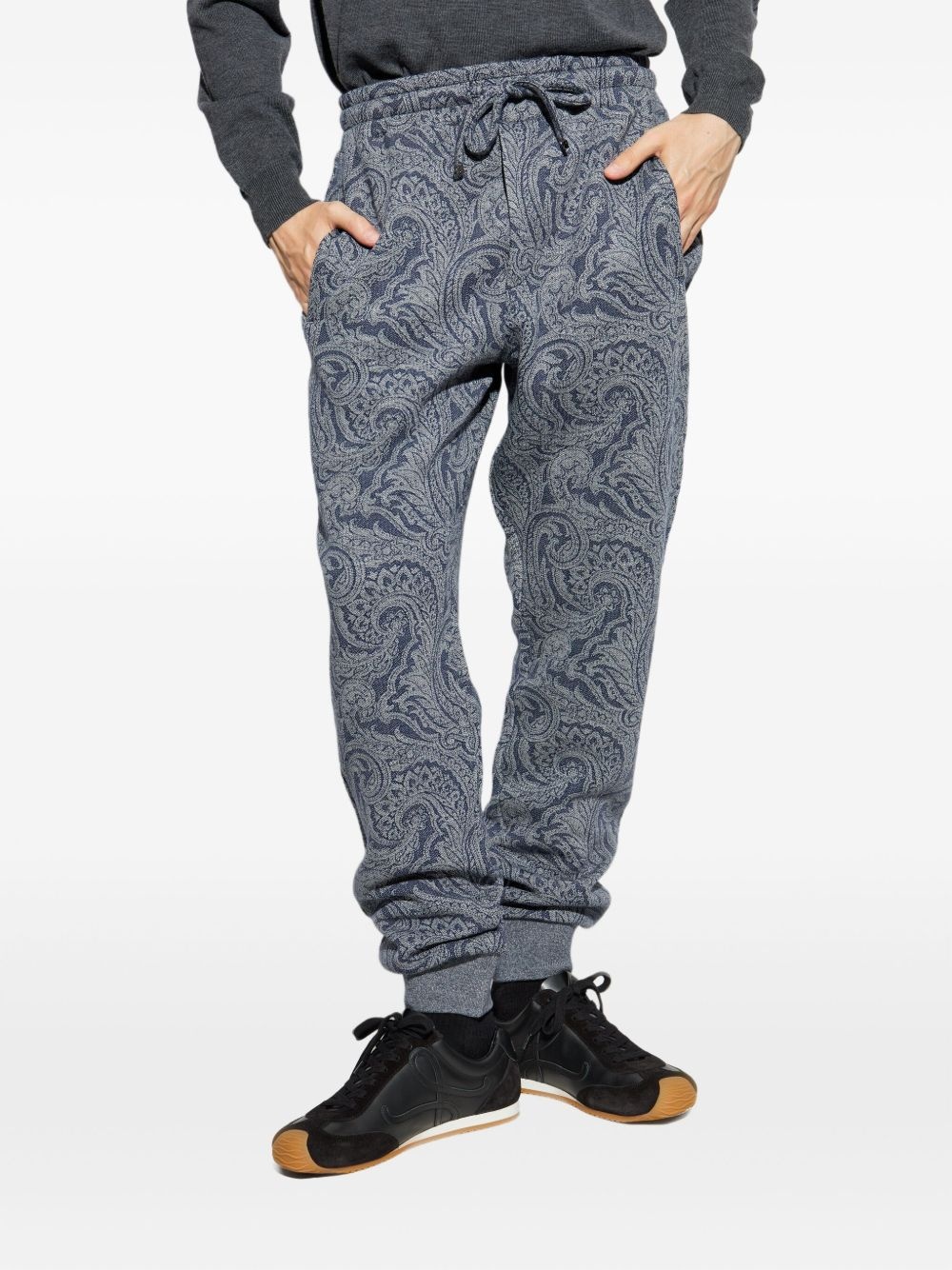 paisley-print drawstring track pants - 3