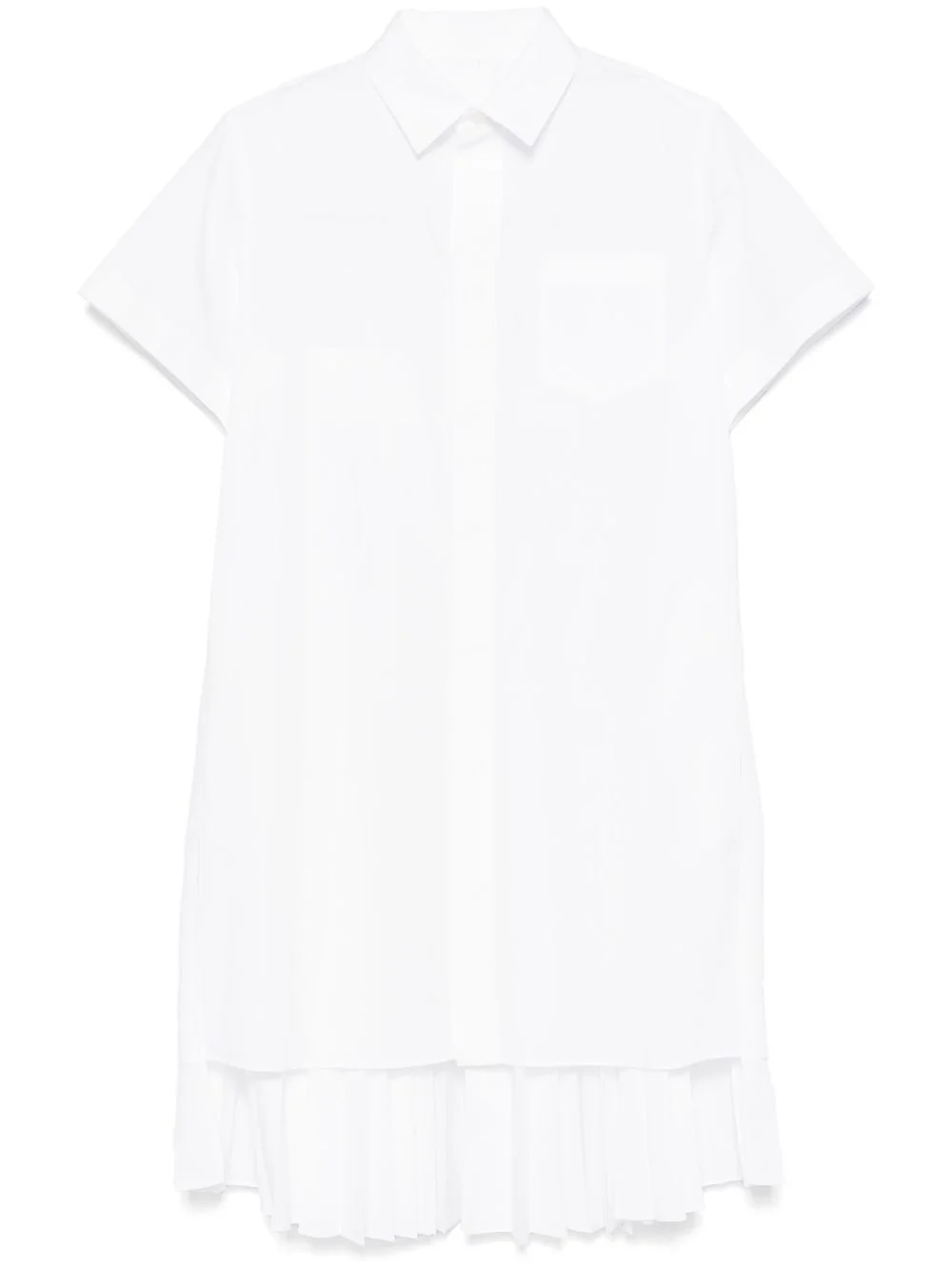 pleated shirt dress - 1