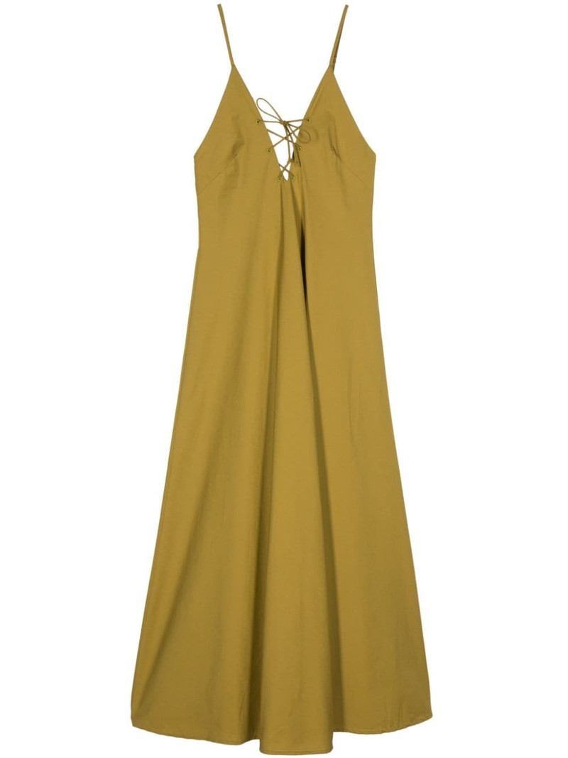 cotton poplin maxi dress 1