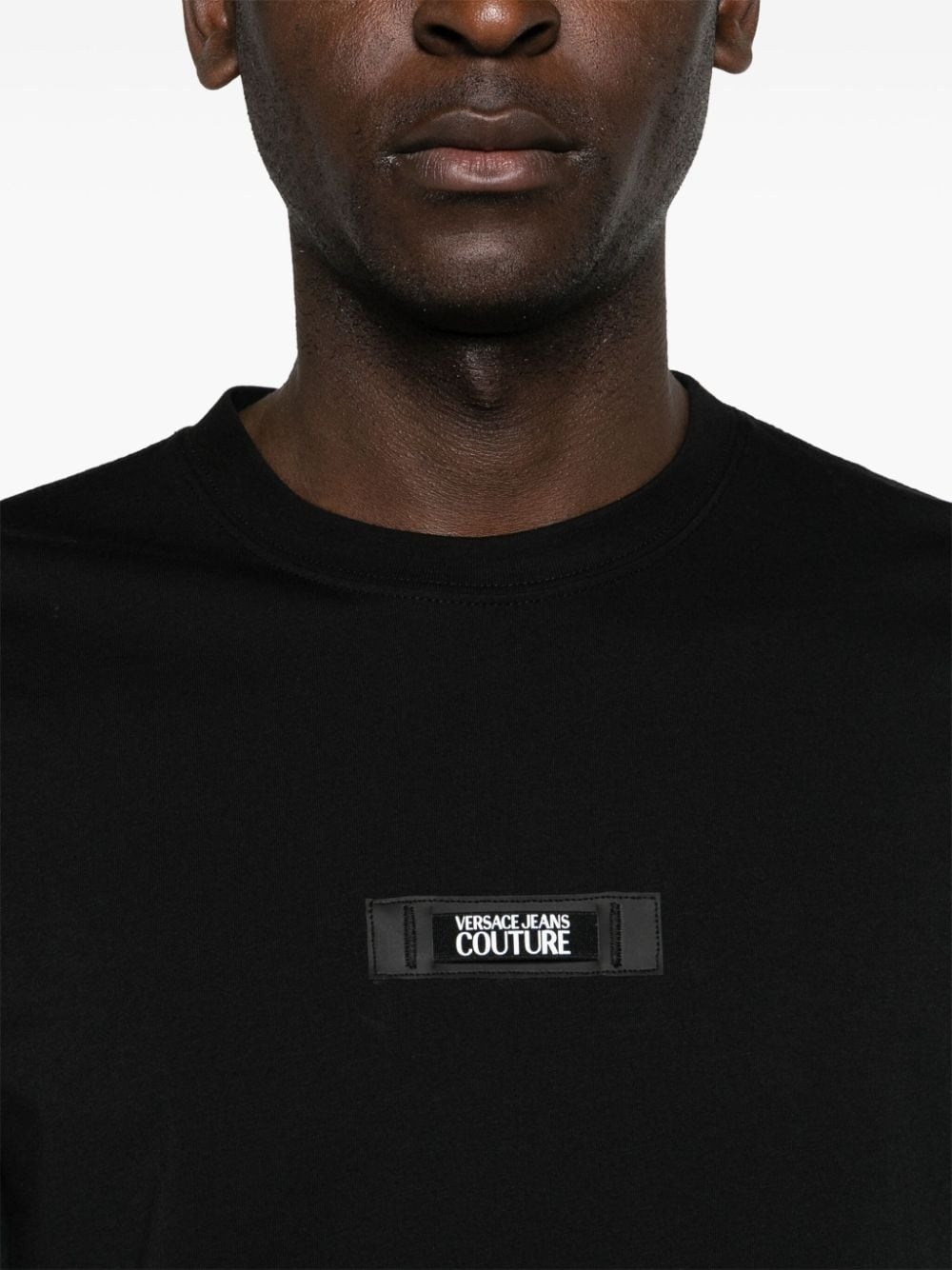 logo-patch cotton T-shirt - 5
