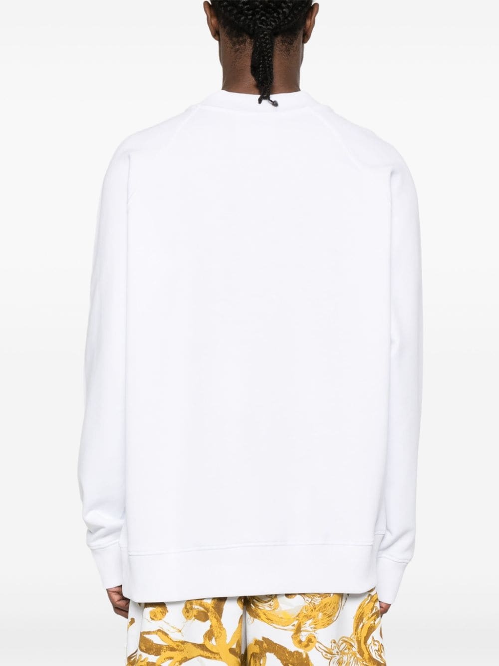 logo-print cotton sweatshirt - 4