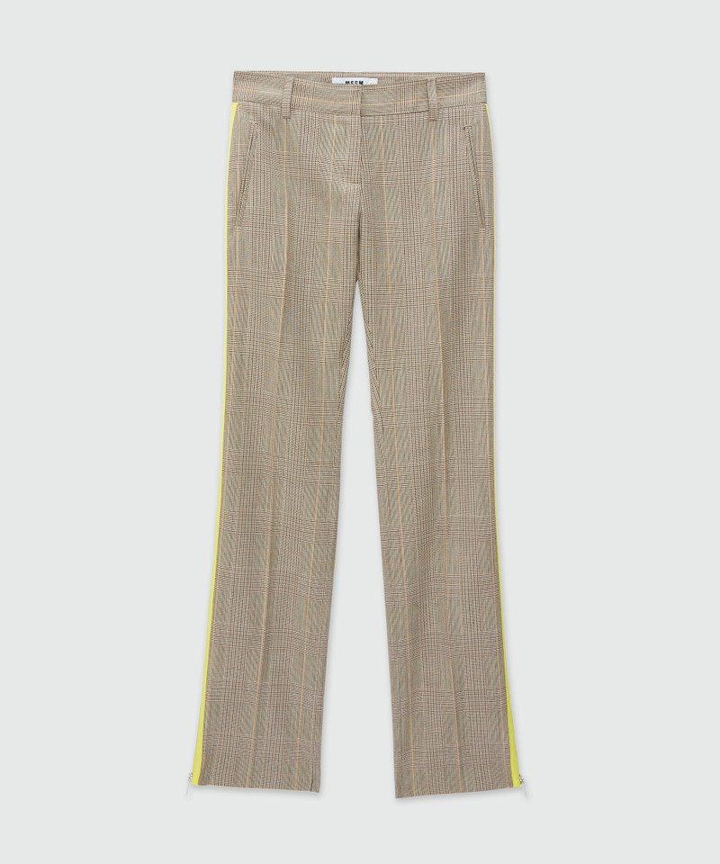 Slim-fit Wool Prince of Wales 바지 - 1