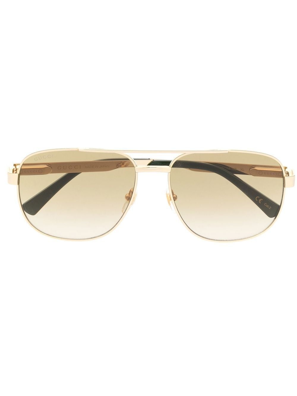 logo-engrave pilot-frame sunglasses - 1
