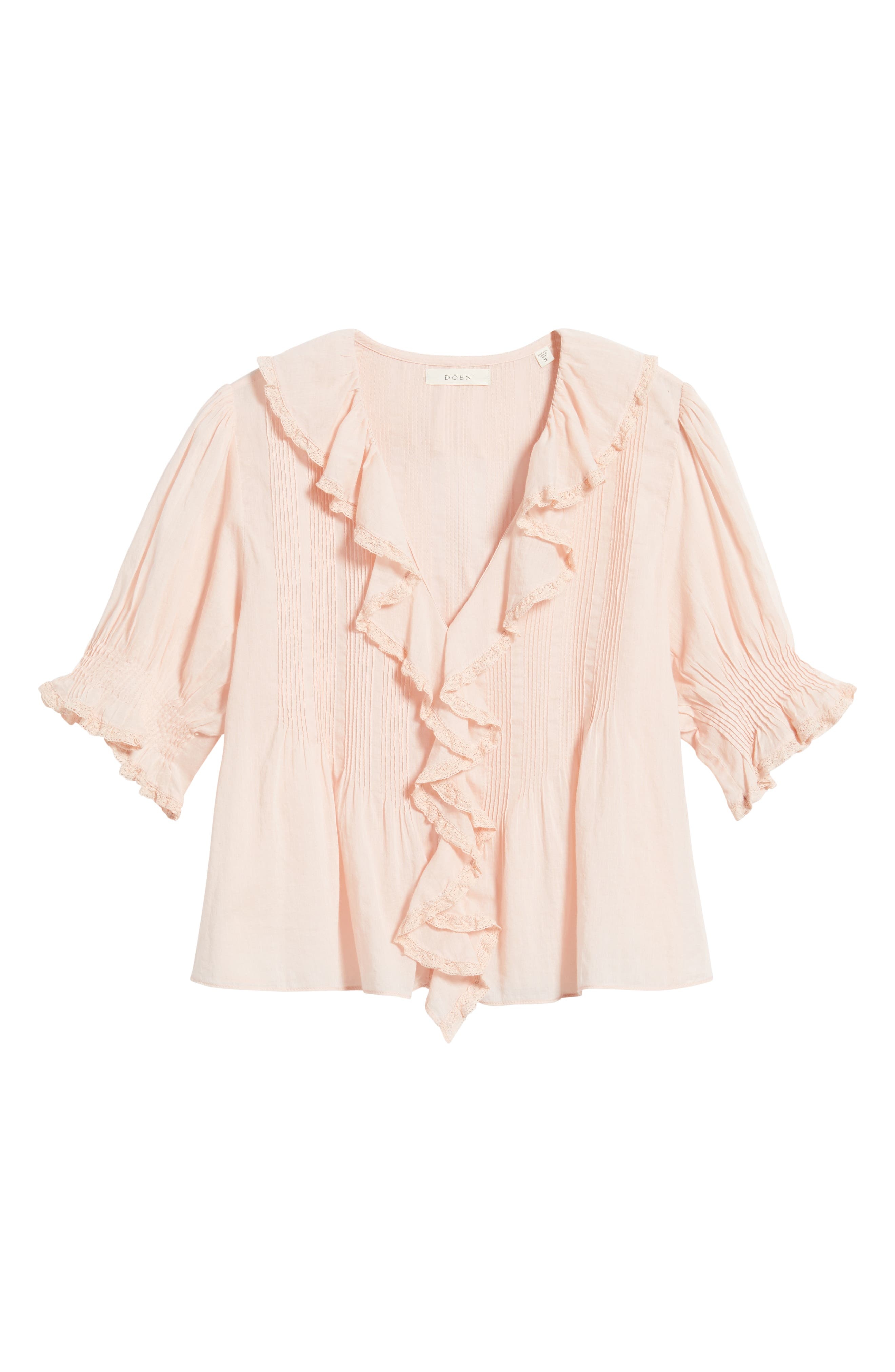 DÔEN Henri Organic Cotton Voile Top in Blush at Nordstrom - 5