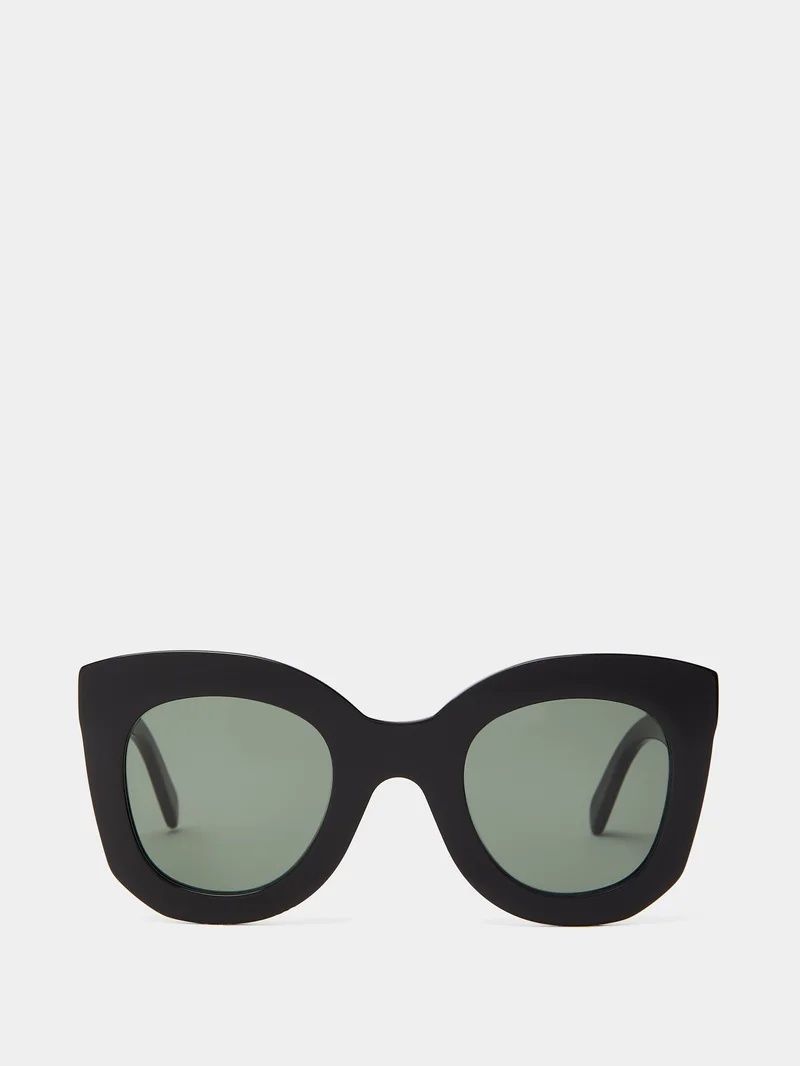 サングラス CELINE ROUND S163 SUNGLASSES IN ACETATE 4S163CPLB38NO Céline - Round S163 Sunglasses in Acetate - Black