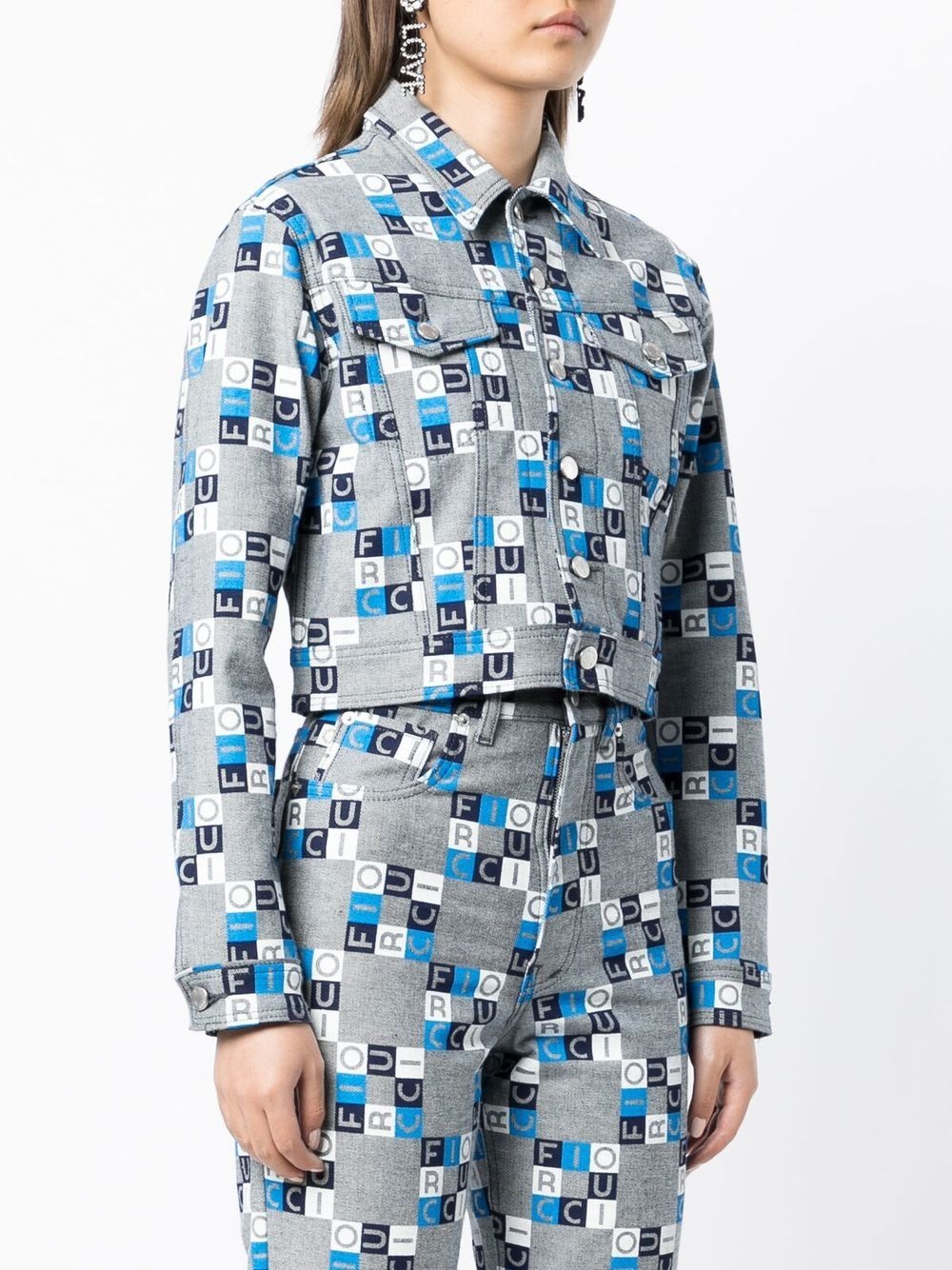 logo cropped jacket - 3