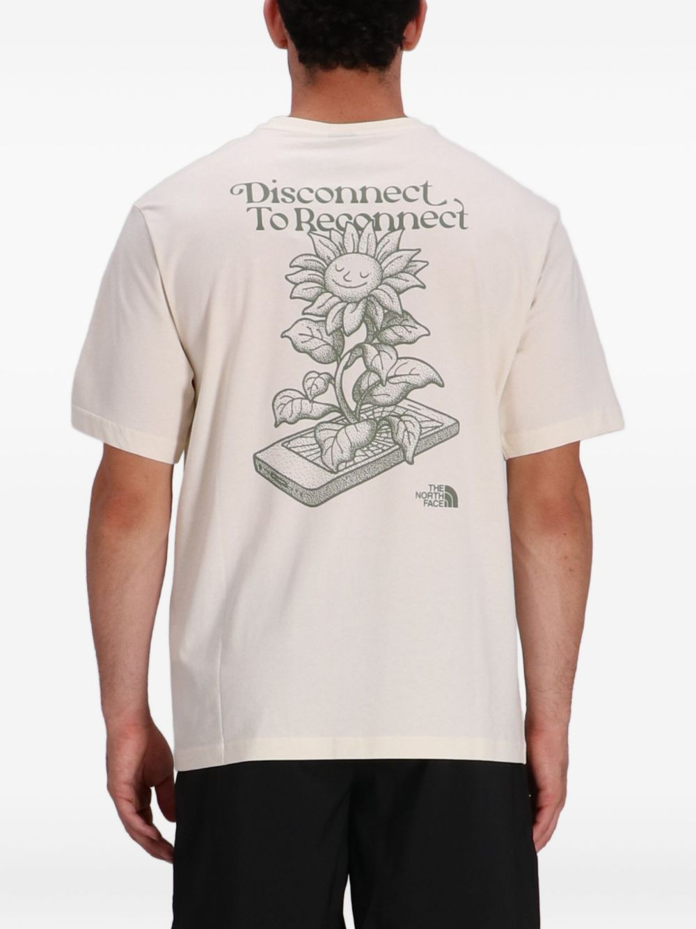 Connect graphic-print cotton T-shirt - 4