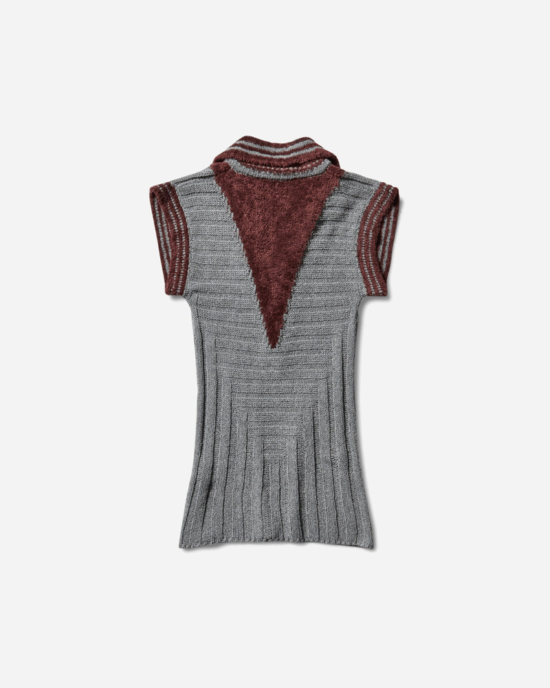 Kiko Kostadinov Women's Quimby Sleeveless Polo Speckled Fossil Grey outlook