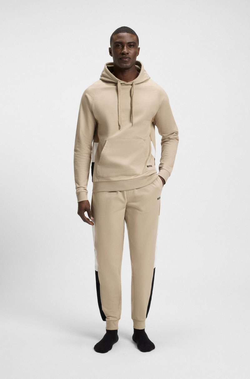 BOSS COTTON-TERRY TRACKSUIT BOTTOMS WITH CONTRAST SIDE PANELS outlook