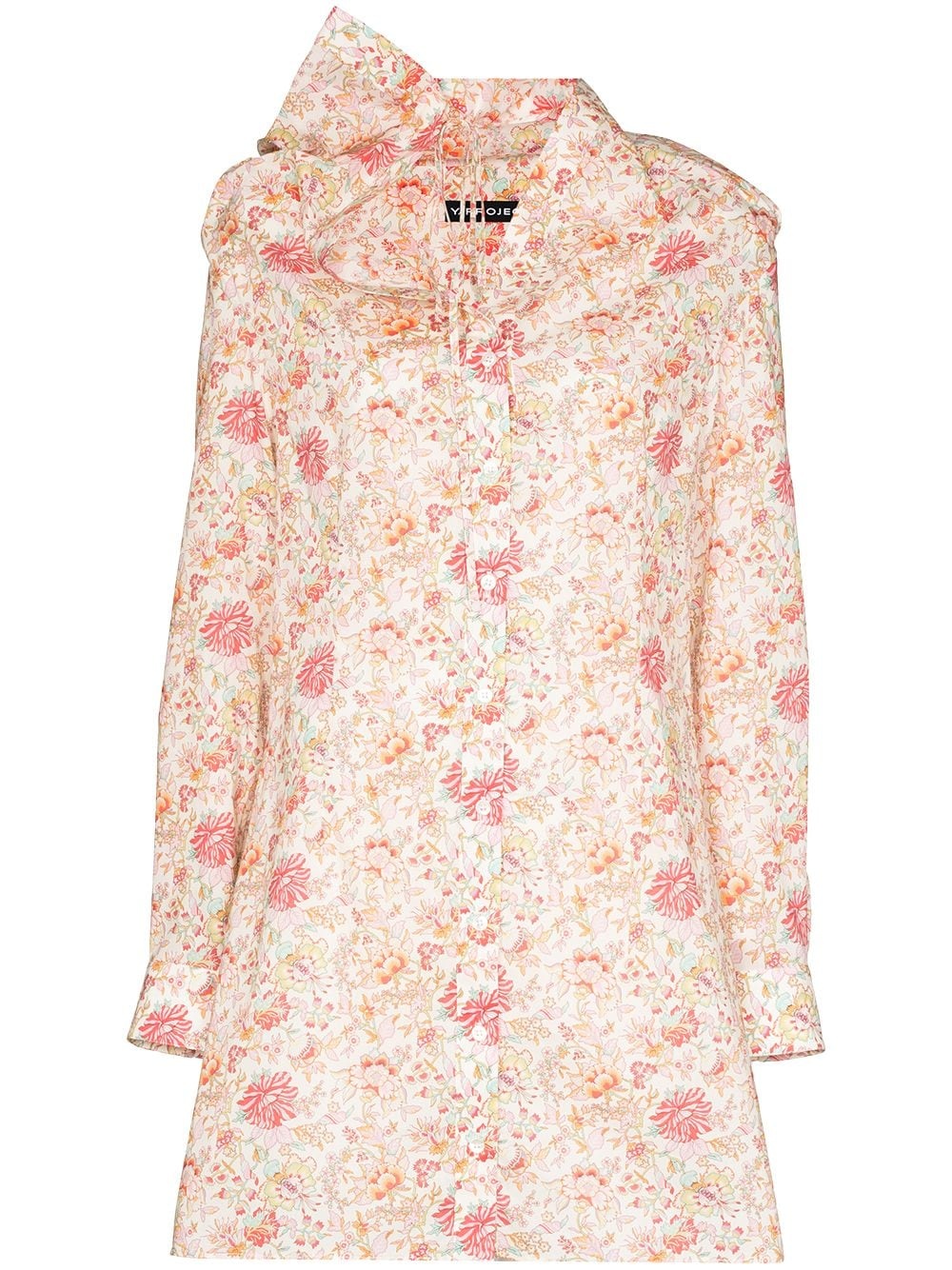 floral print shirt dress - 1