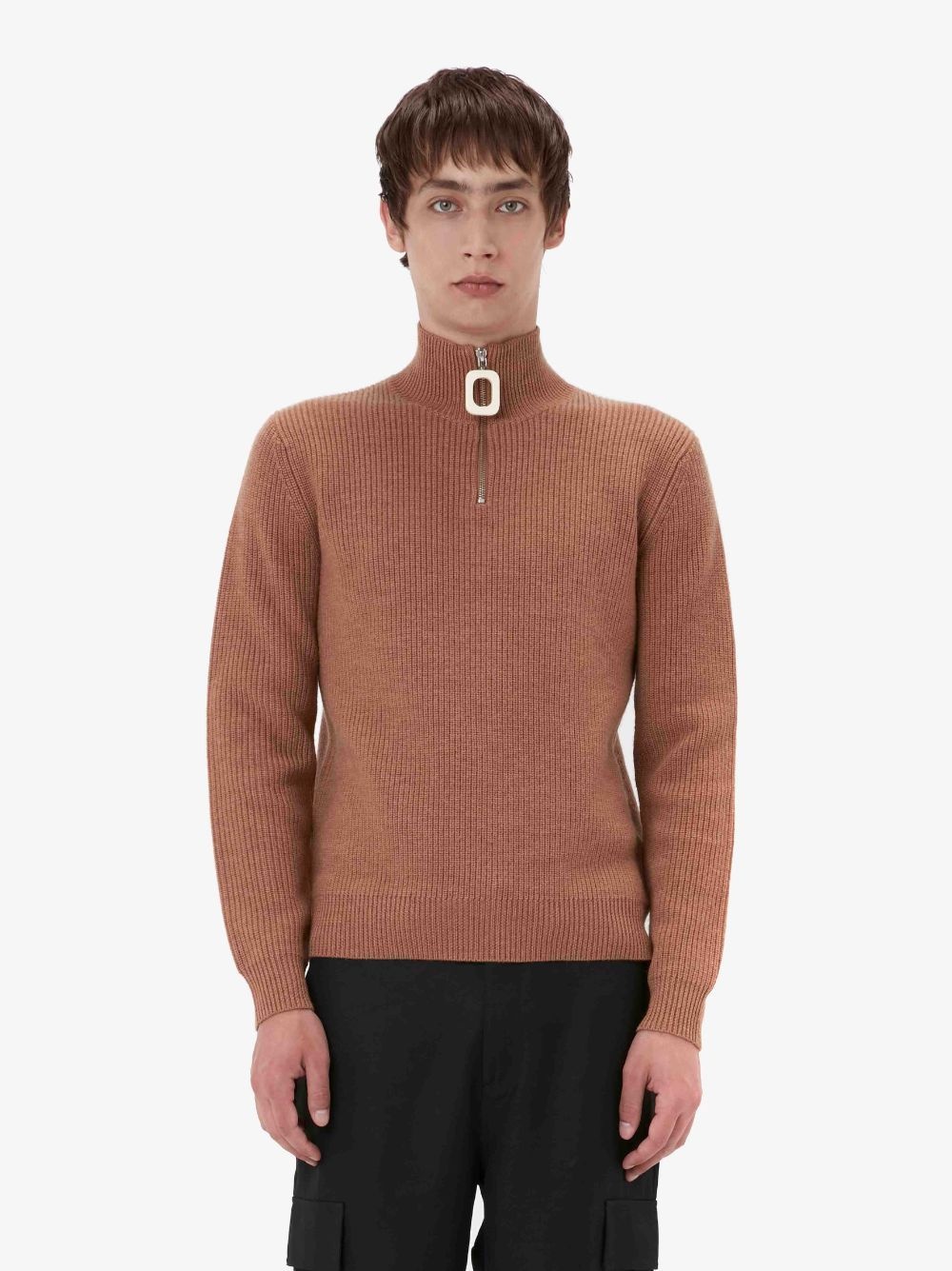 Puller half-zip ribbed jumper - 2