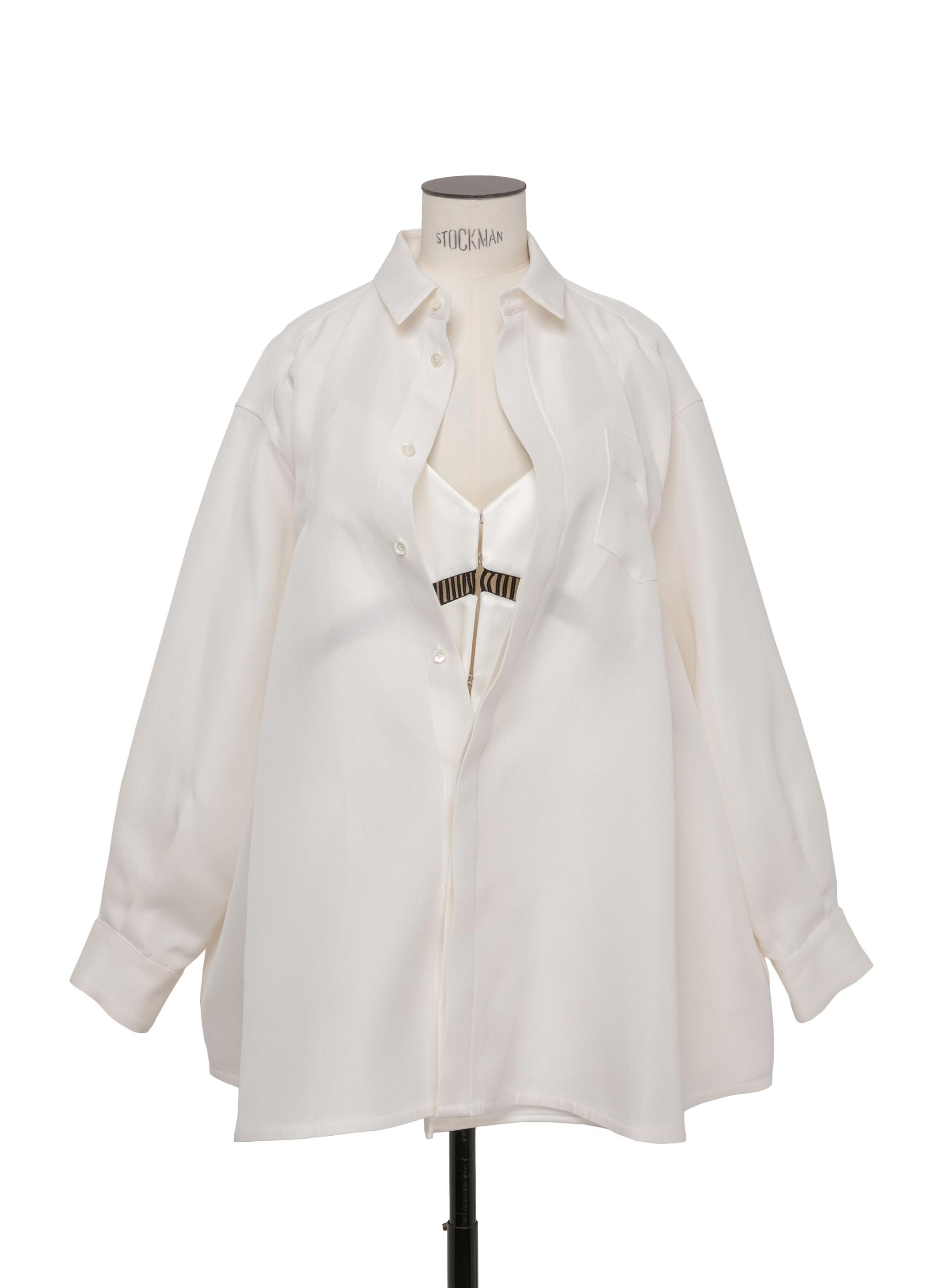sacai Double-Faced Silk Cotton Shirt Dress | REVERSIBLE